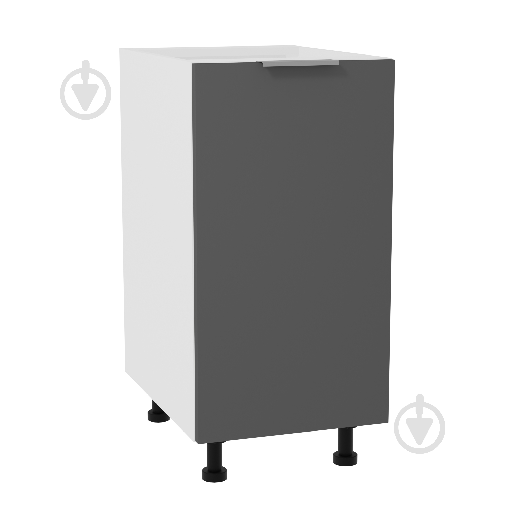 Тумба нижня МС Смарт Ітака 400х820х525 мм сірий дощ мат LuxeForm - фото 1