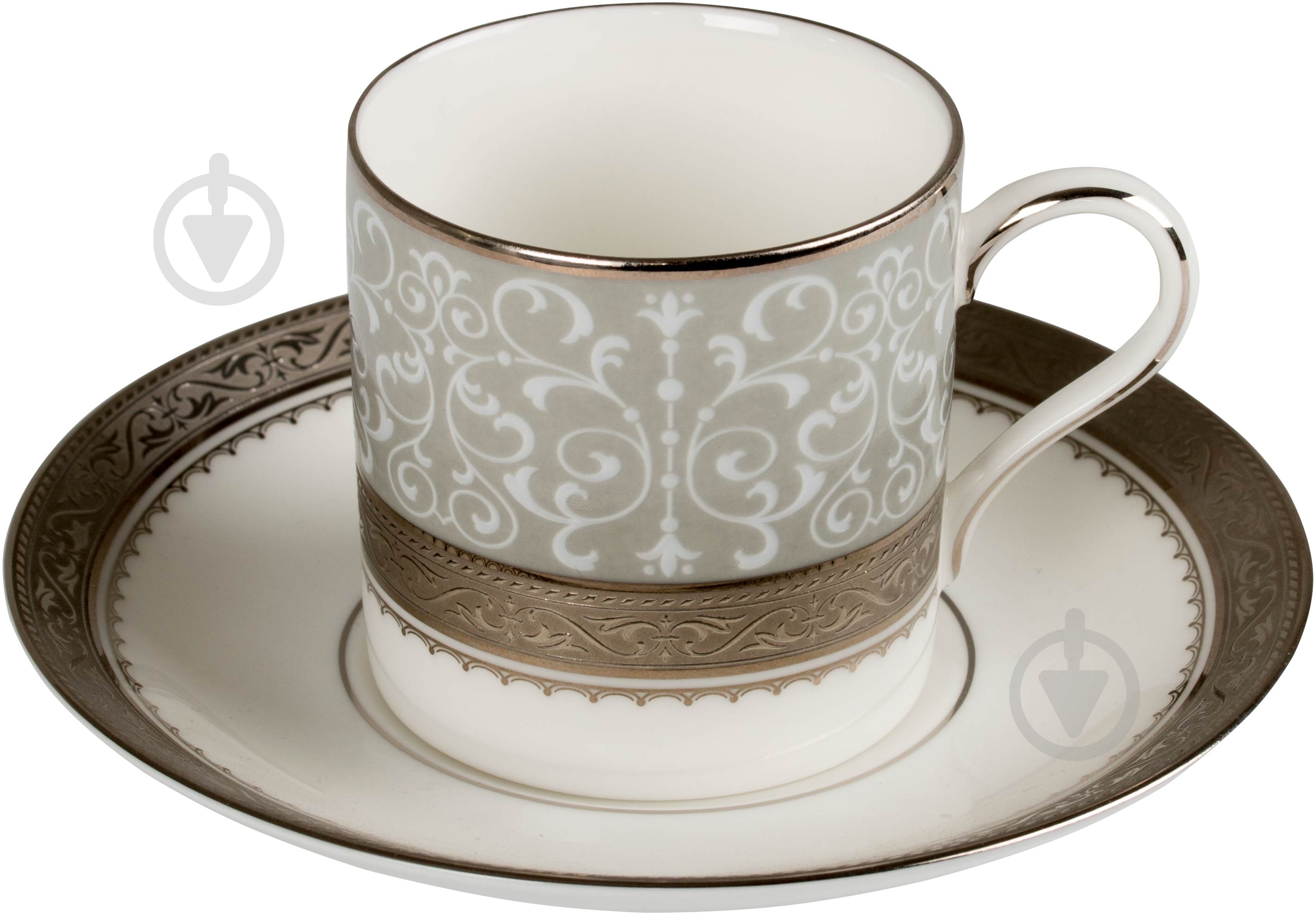 Чашка с блюдцем Noritake Odessa Platinum 90 мл 17234 - фото 1 Чашка с блюдцем Noritake Odessa Platinum 90 мл 17234 - фото 1