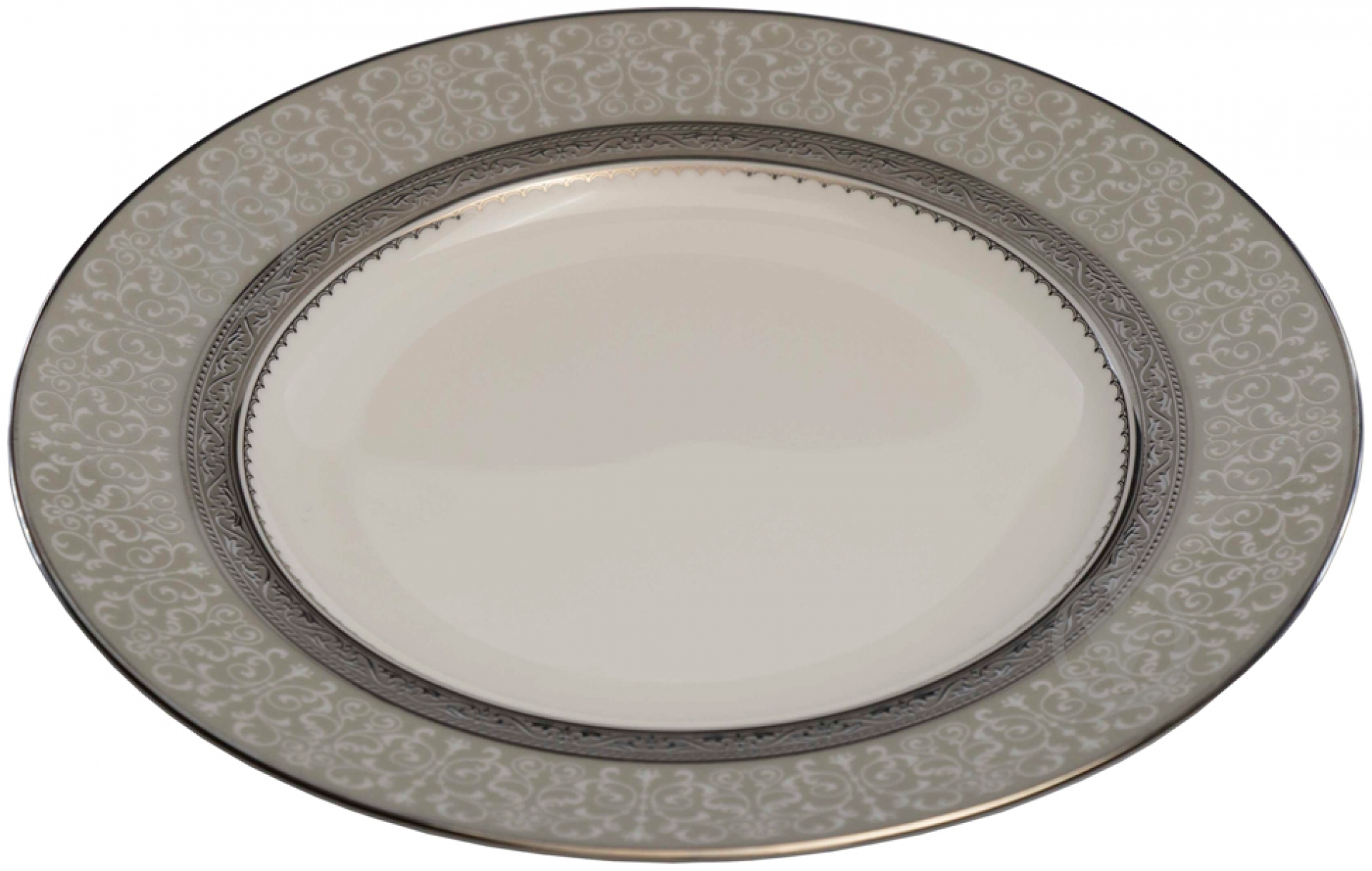 Тарілка сервірувальна Noritake Odessa Platinum 23,5 см - фото 2 Тарілка сервірувальна Noritake Odessa Platinum 23,5 см - фото 2