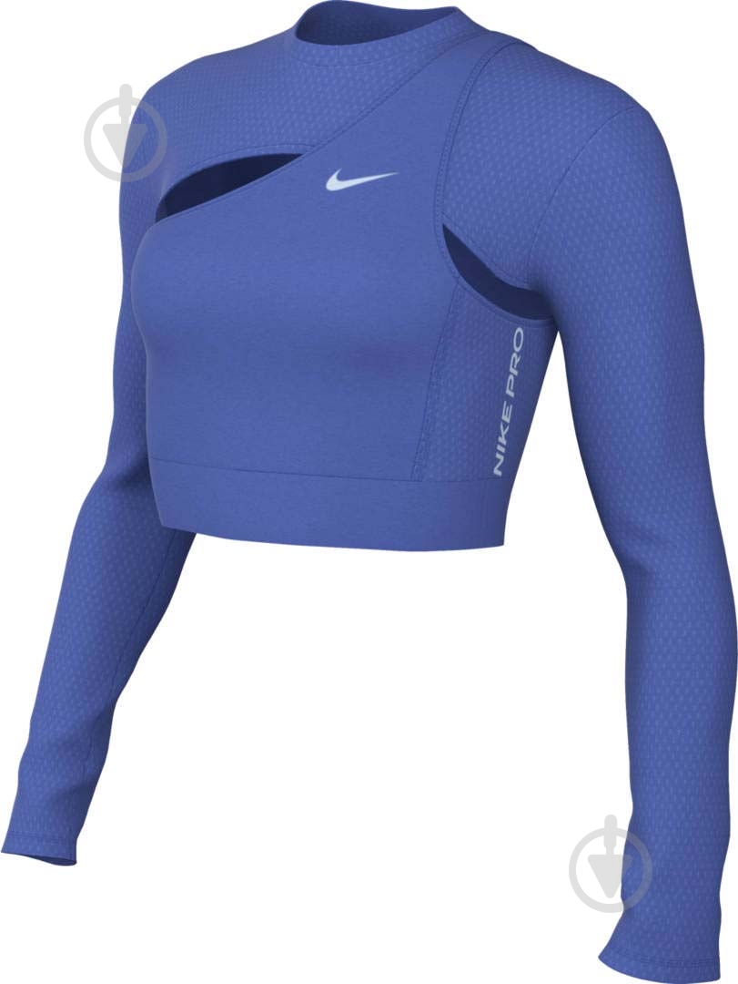 Топ Nike W NP LS TOP CROPPED NVTY FB5683-413 р.L голубой - фото 6