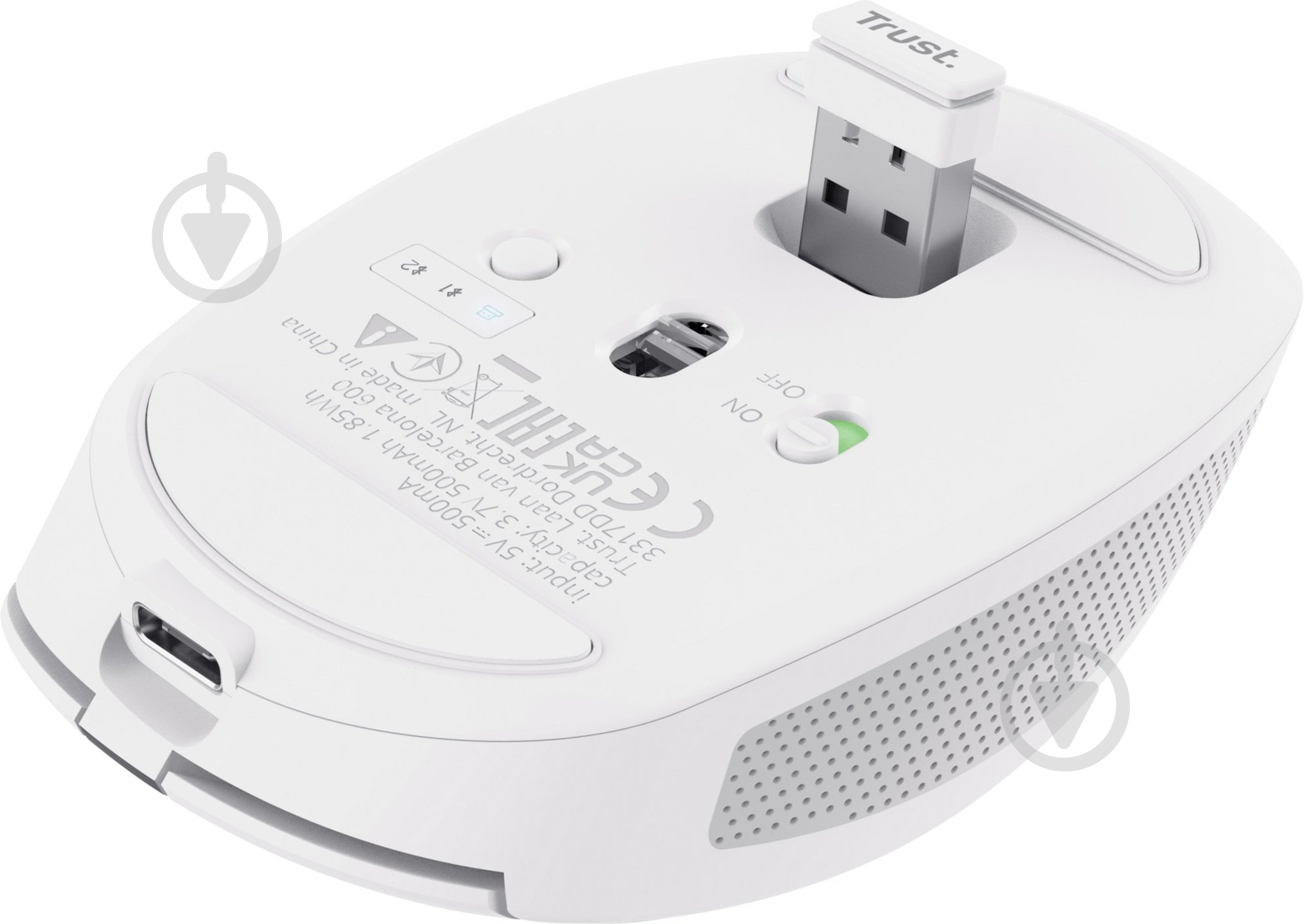 Мышь Trust OZZA compact BT/WL/USB-A white (24933_TRUST) - фото 5