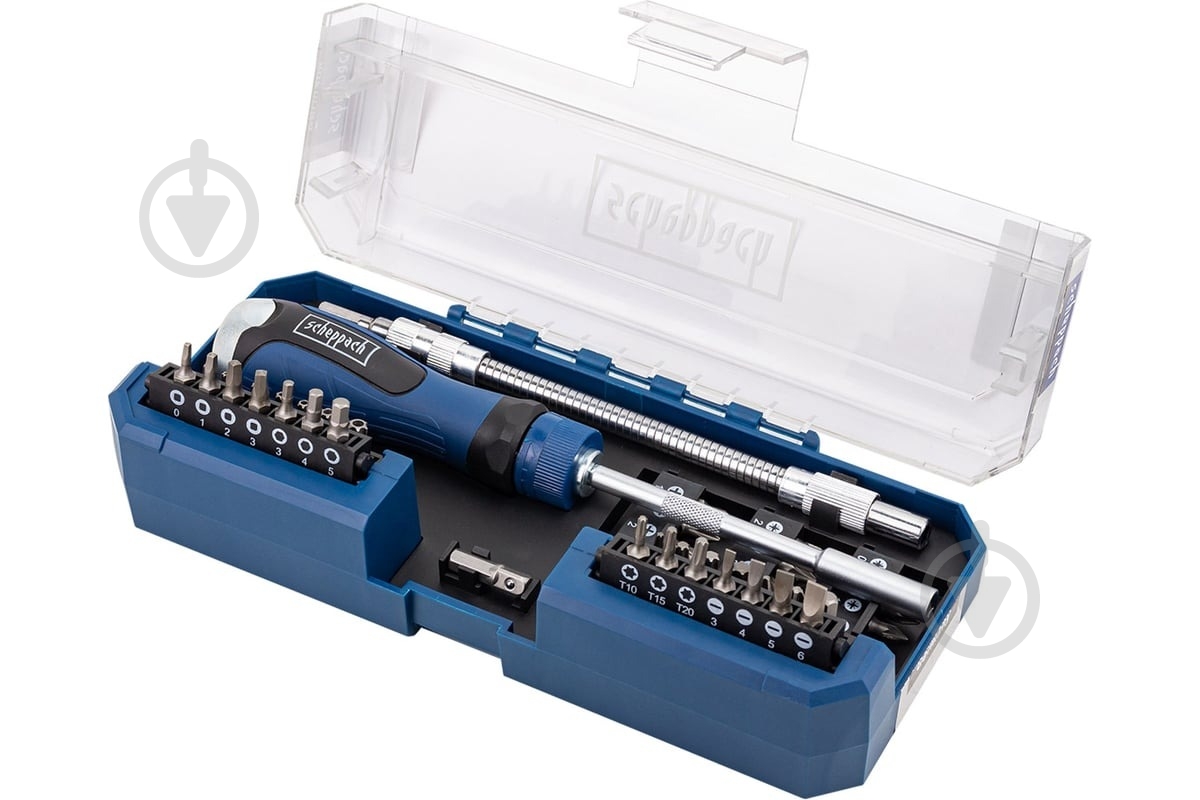 Отвертка Scheppach реверсивная с набором бит 43пр SCH-30311126 - фото 2