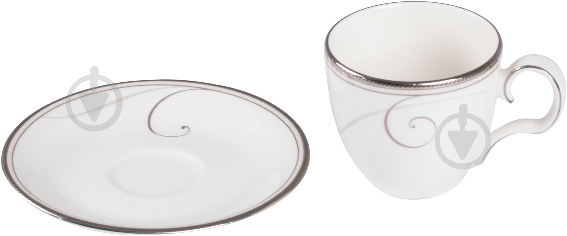 Чашка с блюдцем Noritake Platinum Wave 90 мл 18015 - фото 2
