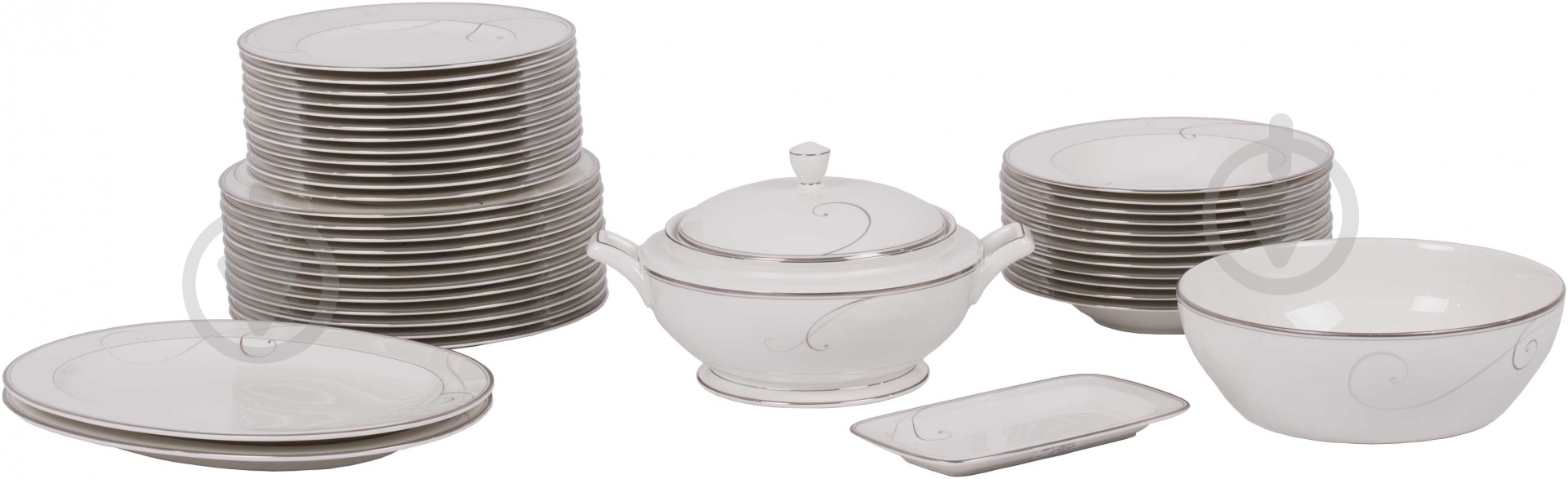 Сервіз столовий Noritake Platinum Wave 42 предмети на 12 персон - фото 1