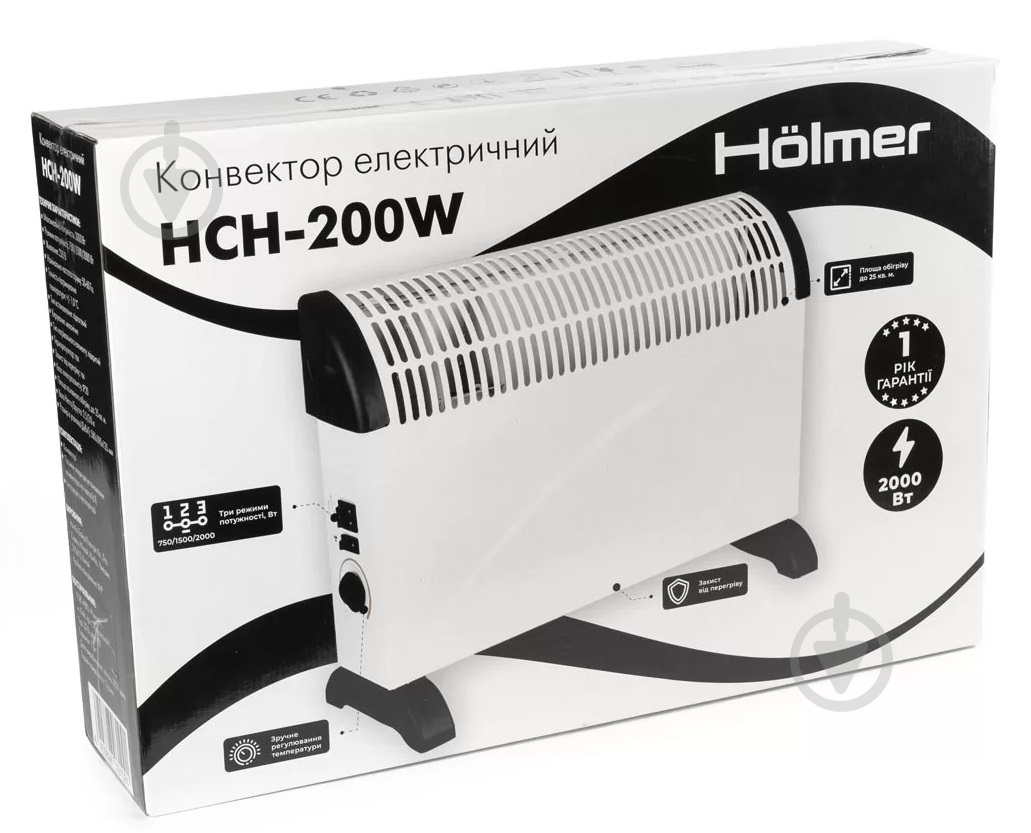 Конвектор электрический Holmer HCH-200W - фото 6 Конвектор электрический Holmer HCH-200W - фото 6