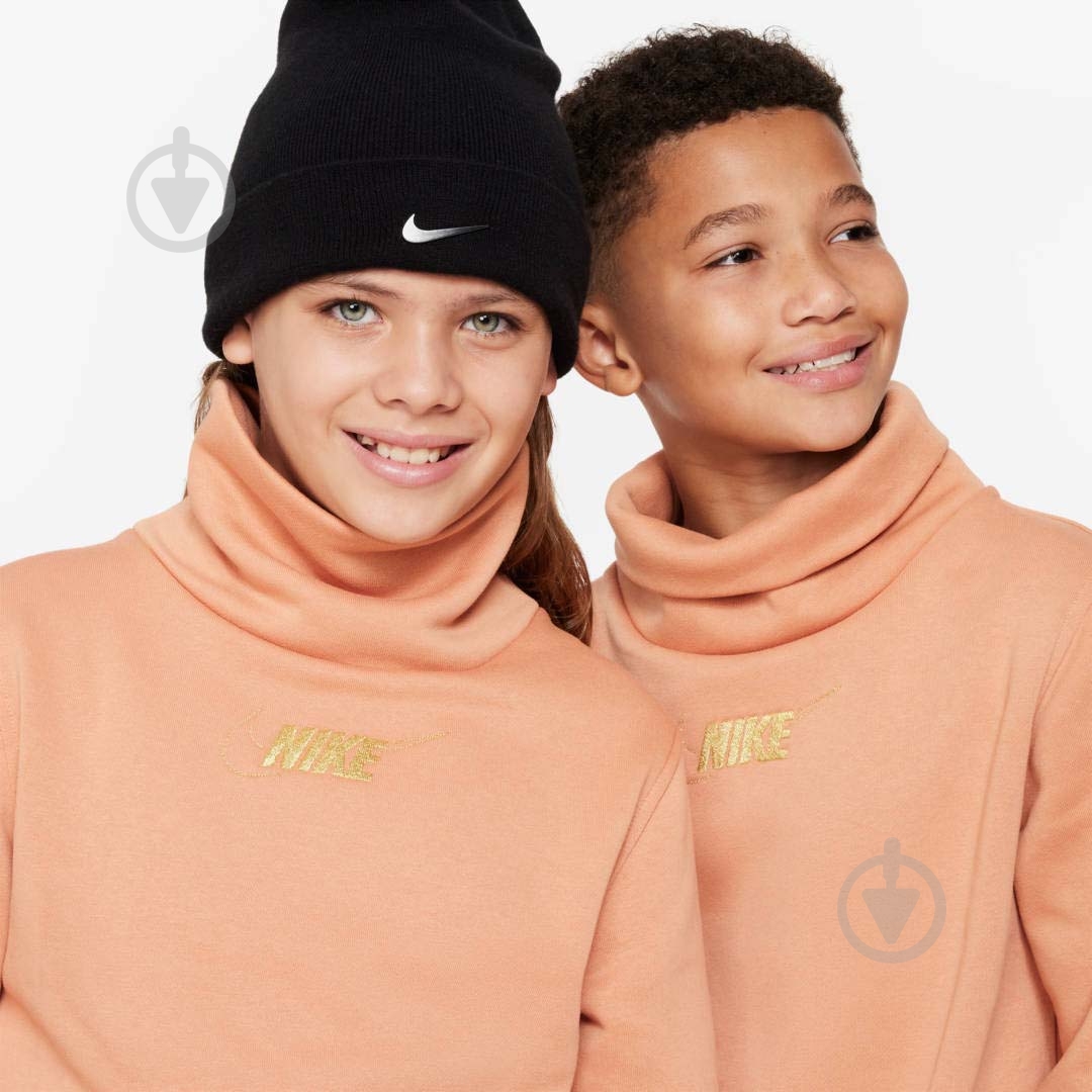 Джемпер Nike G NSW CLUB FLC FNL LS TOP SHNE FJ6160-225 р.M бежевий - фото 3