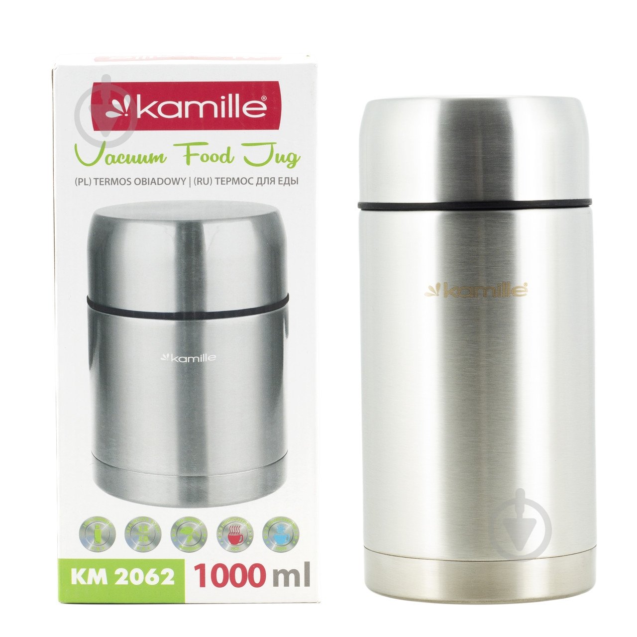 Термос для еды Kamille KM-2062 1 л - фото 4