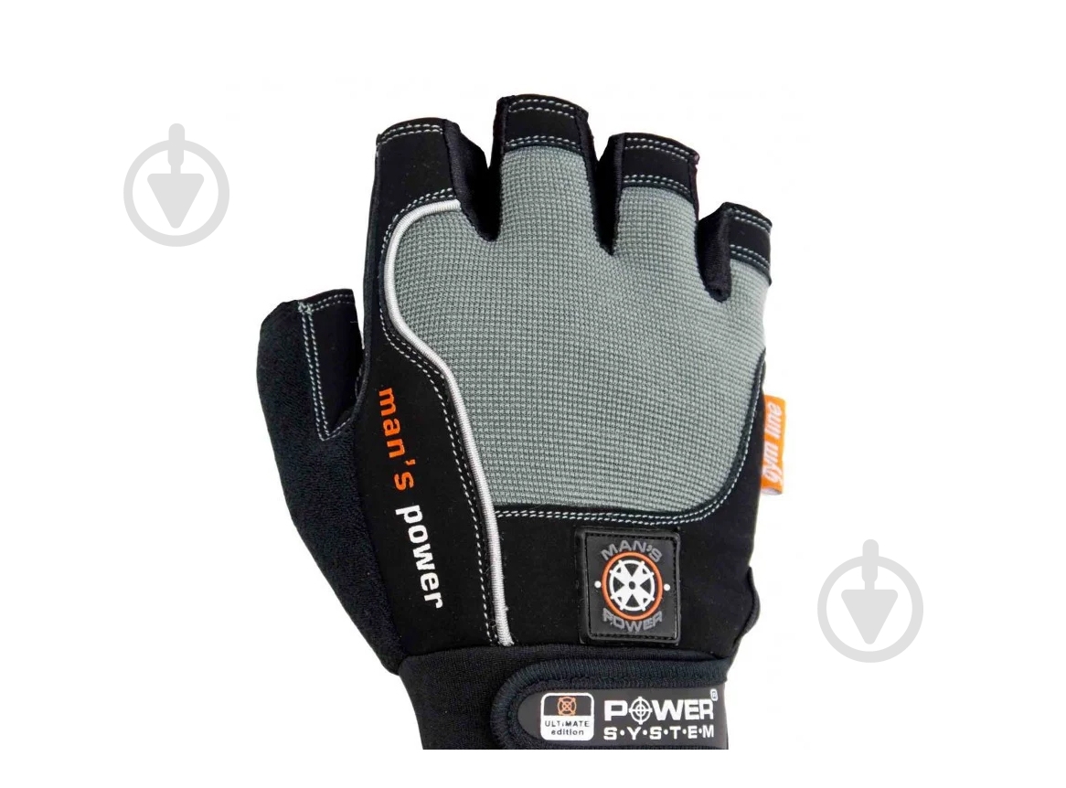 Перчатки для фитнеса Power System PS-2580 р. M черный с серым - фото 3