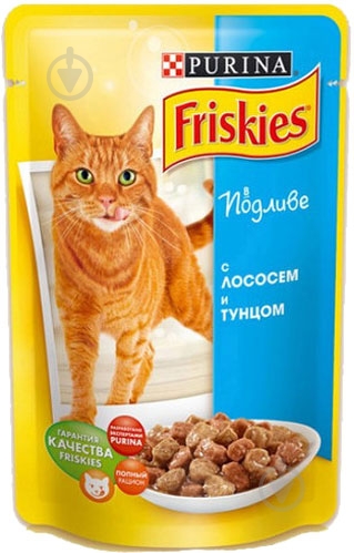 Корм Friskies с лососем и тунцом 100 г - фото 1