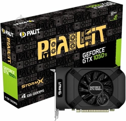 Видеокарта Palit GeForce GTX 1050 Ti StormX 4GB GDDR5 128bit (NE5105T018G1-1070F) - фото 1 Видеокарта Palit GeForce GTX 1050 Ti StormX 4GB GDDR5 128bit (NE5105T018G1-1070F) - фото 1