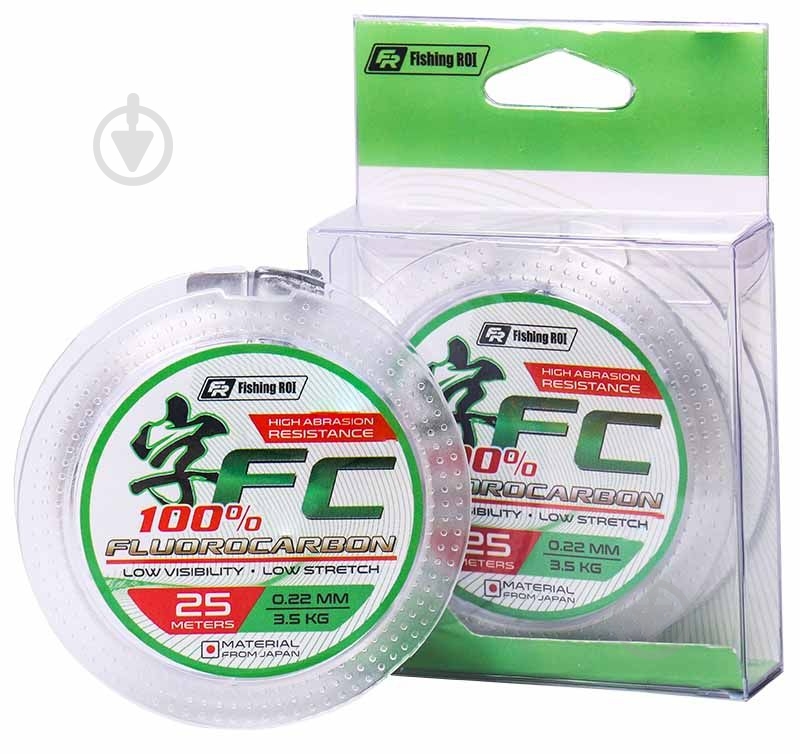 Флюорокарбон Fishing ROI AquaGhost 100% Fluorocarbon 25 м 0,16 мм 2,05 кг - фото 1 Флюорокарбон Fishing ROI AquaGhost 100% Fluorocarbon 25 м 0,16 мм 2,05 кг - фото 1