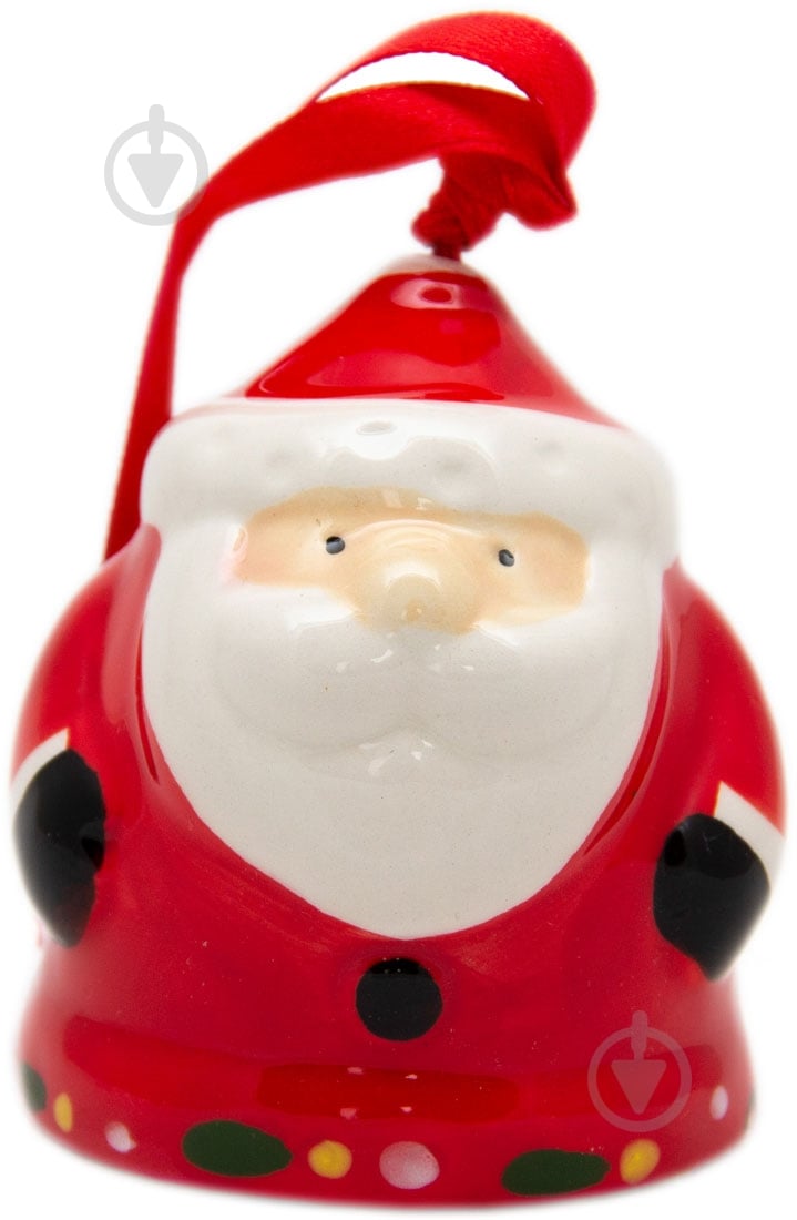 Елочная игрушка Девилон Девилон Санта 8 см красно-белый - фото 1