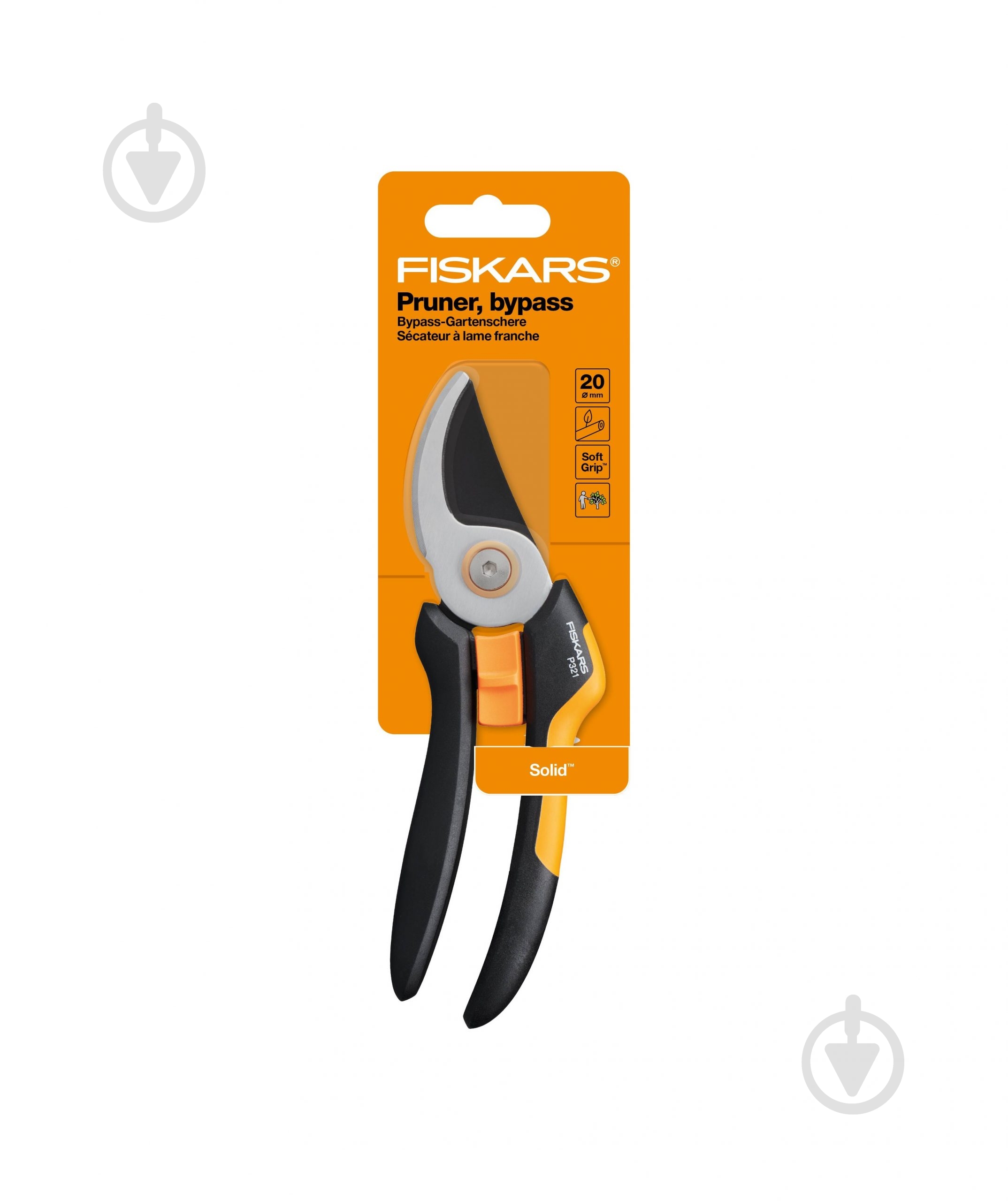 Секатор плоскостной Fiskars Solid P 321 26 см (1057162) - фото 2