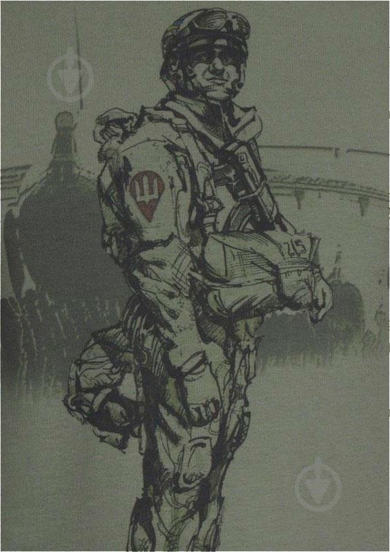 Футболка P1G с рисунком "Paratrooper" р. S [1270] Olive Drab - фото 3