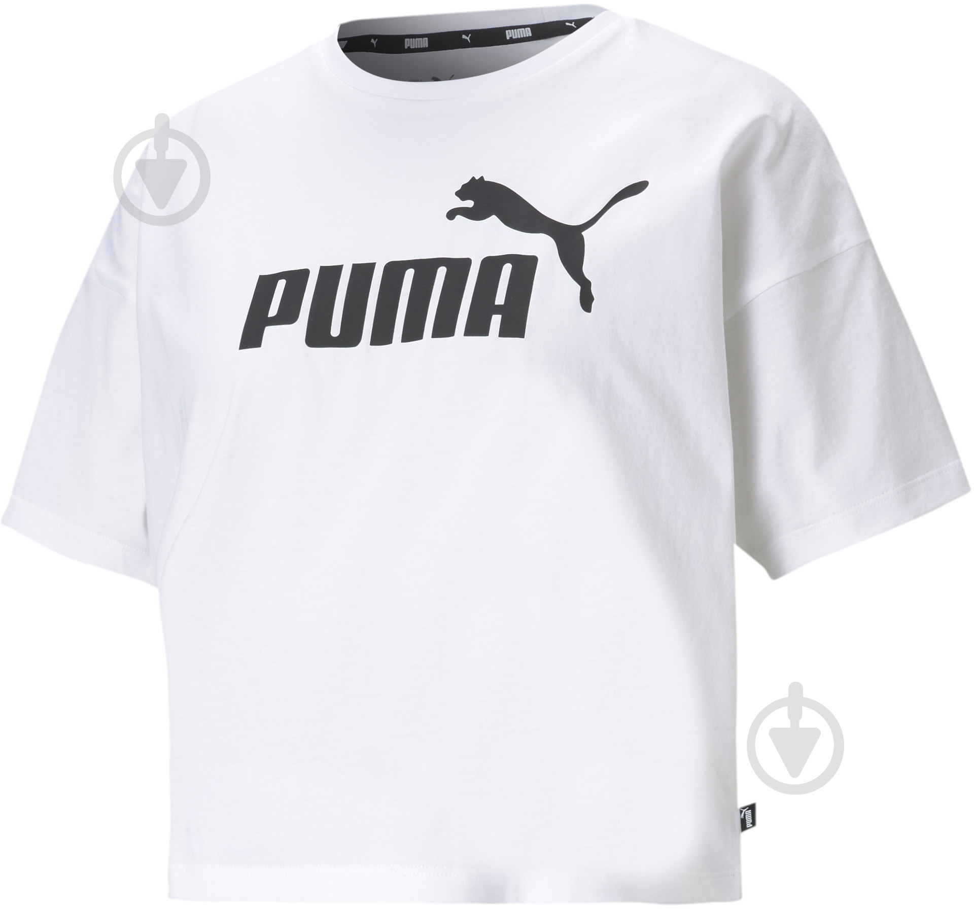 Футболка Puma ESS Cropped Logo Tee 58686602 р.M белый - фото 2