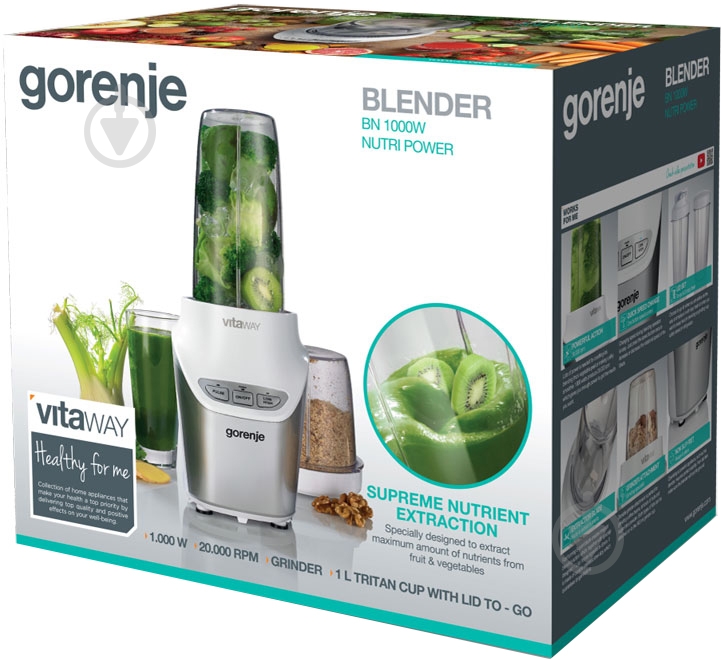 Блендер стационарный Gorenje BN1000W Vitaway Nutri - фото 5