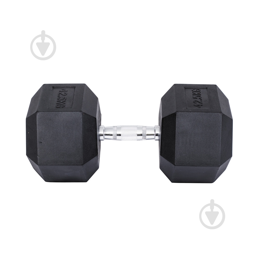 Гантель InterAtletika MD2102-42.5 гексагональная черный - фото 1 Гантель InterAtletika MD2102-42.5 гексагональная черный - фото 1