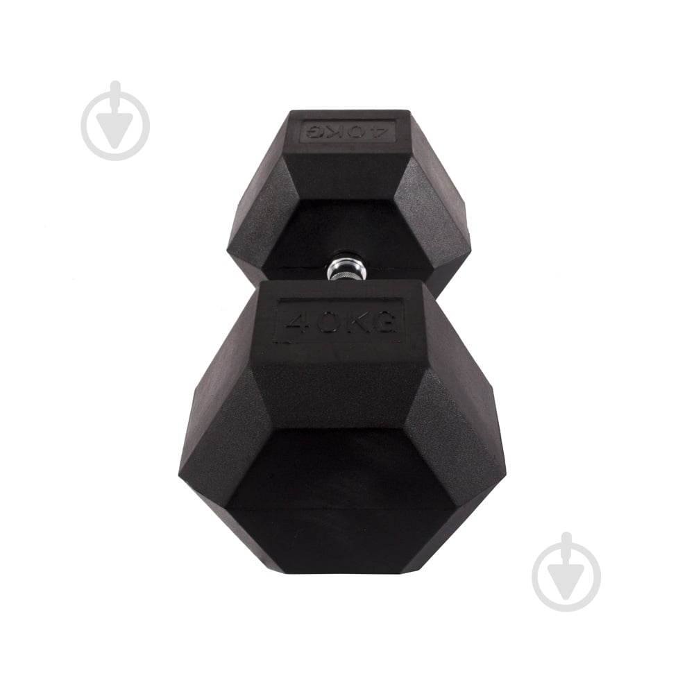 Гантель InterAtletika MD2102-40 гексагональная черный - фото 3