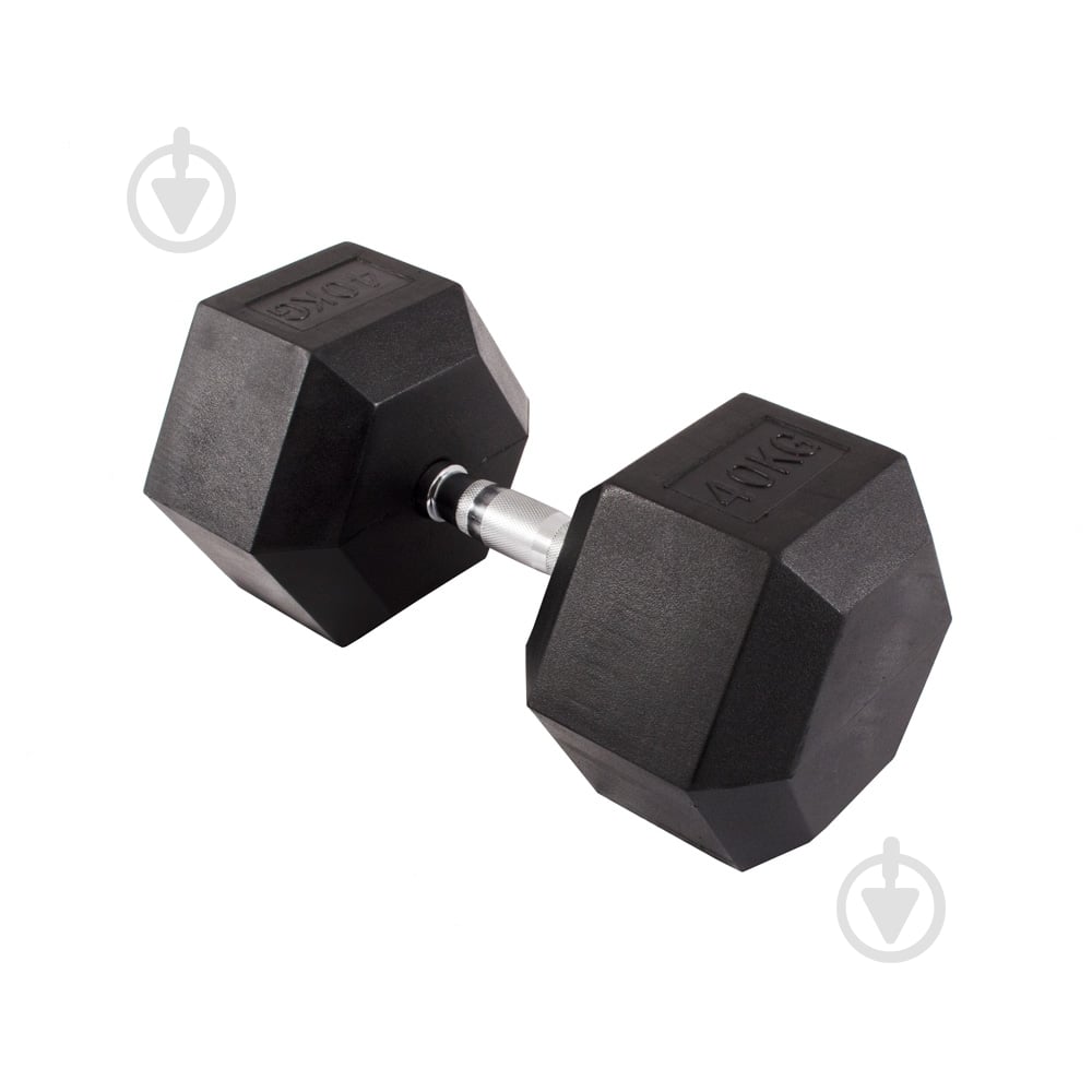 Гантель InterAtletika MD2102-40 гексагональная черный - фото 2