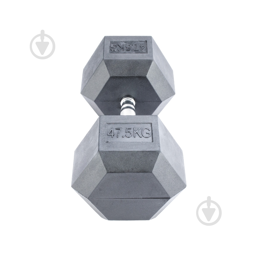 Гантель InterAtletika MD2102-47.5 гексагональная черный - фото 3 Гантель InterAtletika MD2102-47.5 гексагональная черный - фото 3