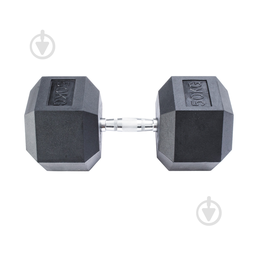 Гантели InterAtletika MD2102-50 гексагональная черный - фото 1