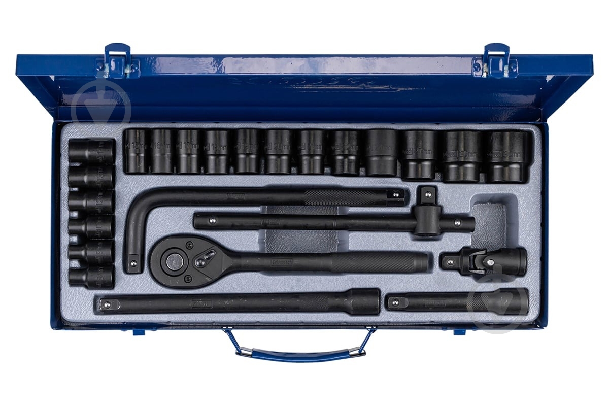 Набор ручного инструмента Scheppach 1/2'' 6 граней 24 шт. SCH-4245B-5MPB - фото 2 Набор ручного инструмента Scheppach 1/2'' 6 граней 24 шт. SCH-4245B-5MPB - фото 2