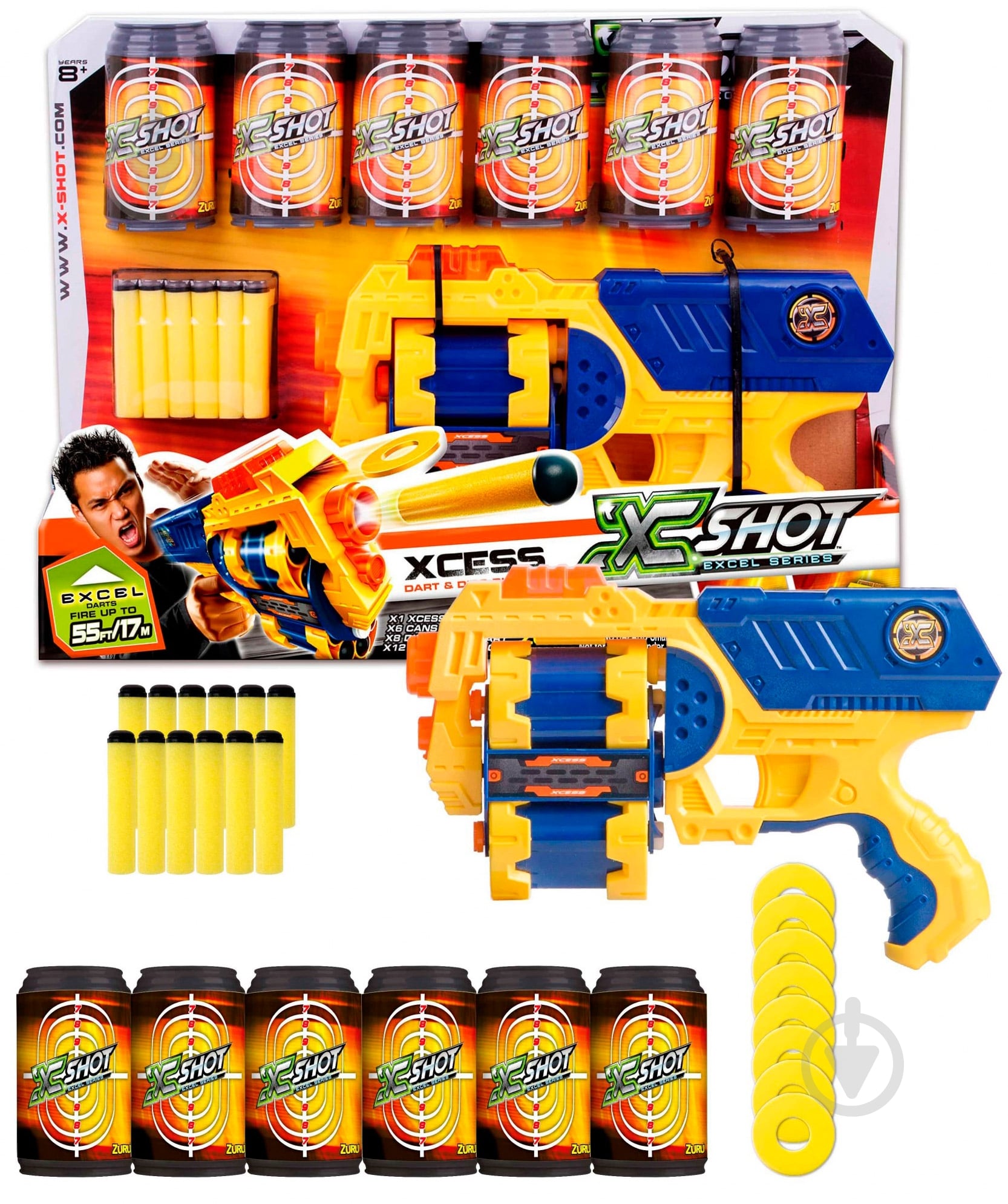 Скорострельный бластер Zuru X-Shot XCESS 3622 - фото 4