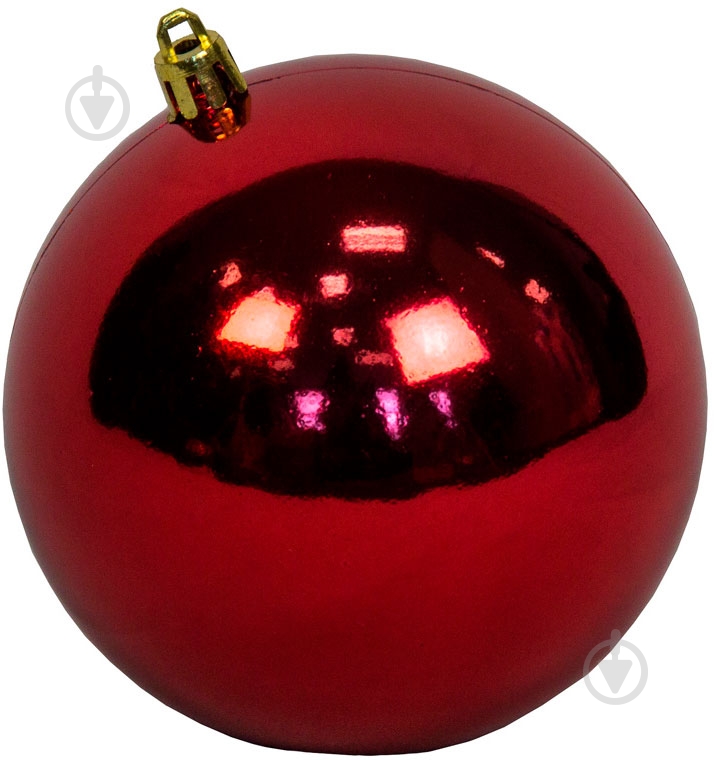 Шар пластиковый Девилон Девілон 890278 d100 однотонна 100 мм красный - фото 1