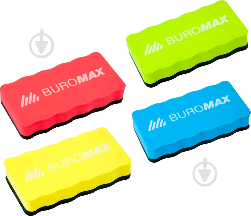Губка для сухого очищення маркерних дощок BM.0074-99 асорті Buromax - фото 1