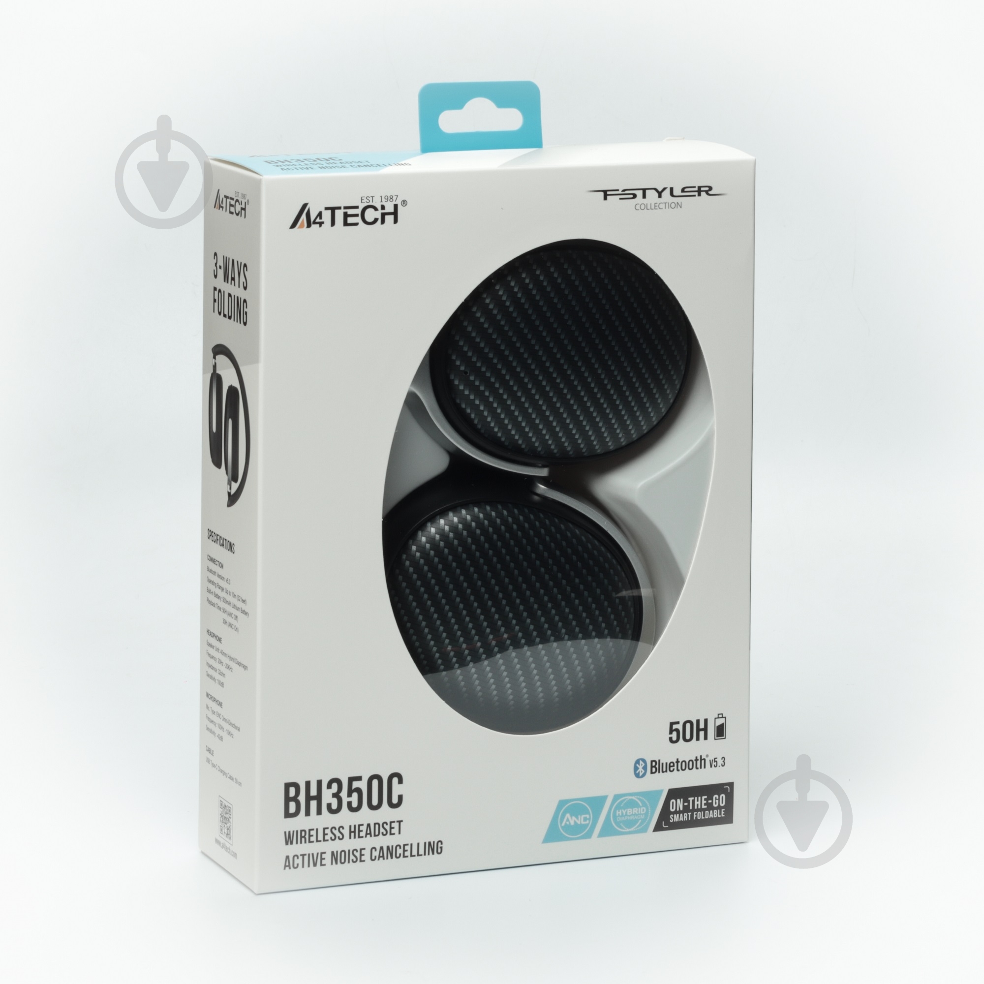 Наушники A4Tech ANC Bluetooth 5.3 Wireless black (BH350C) - фото 8