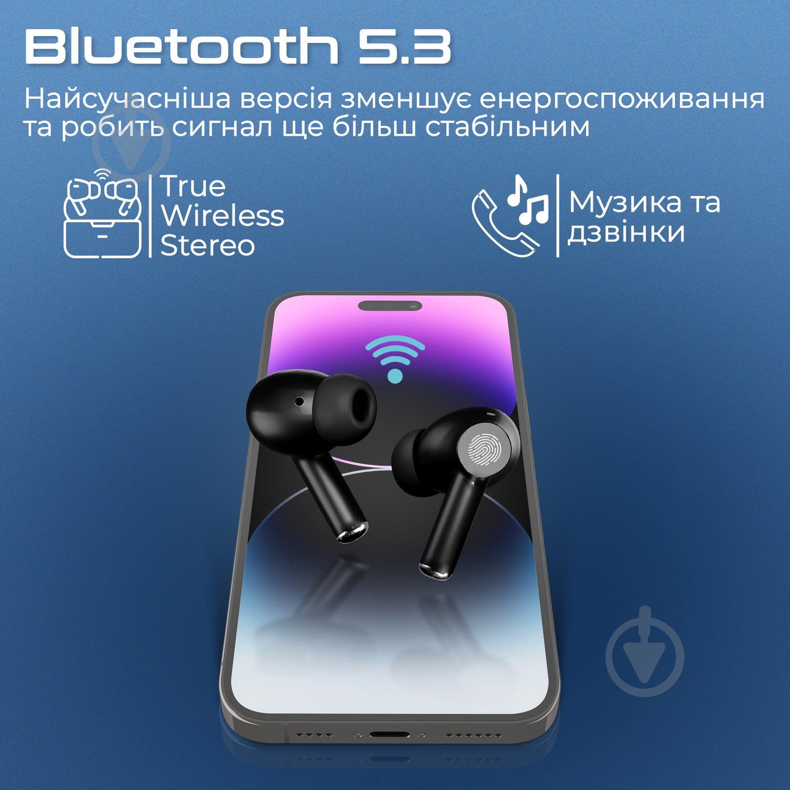 Навушники Promate ProPods black (propods.black) - фото 2