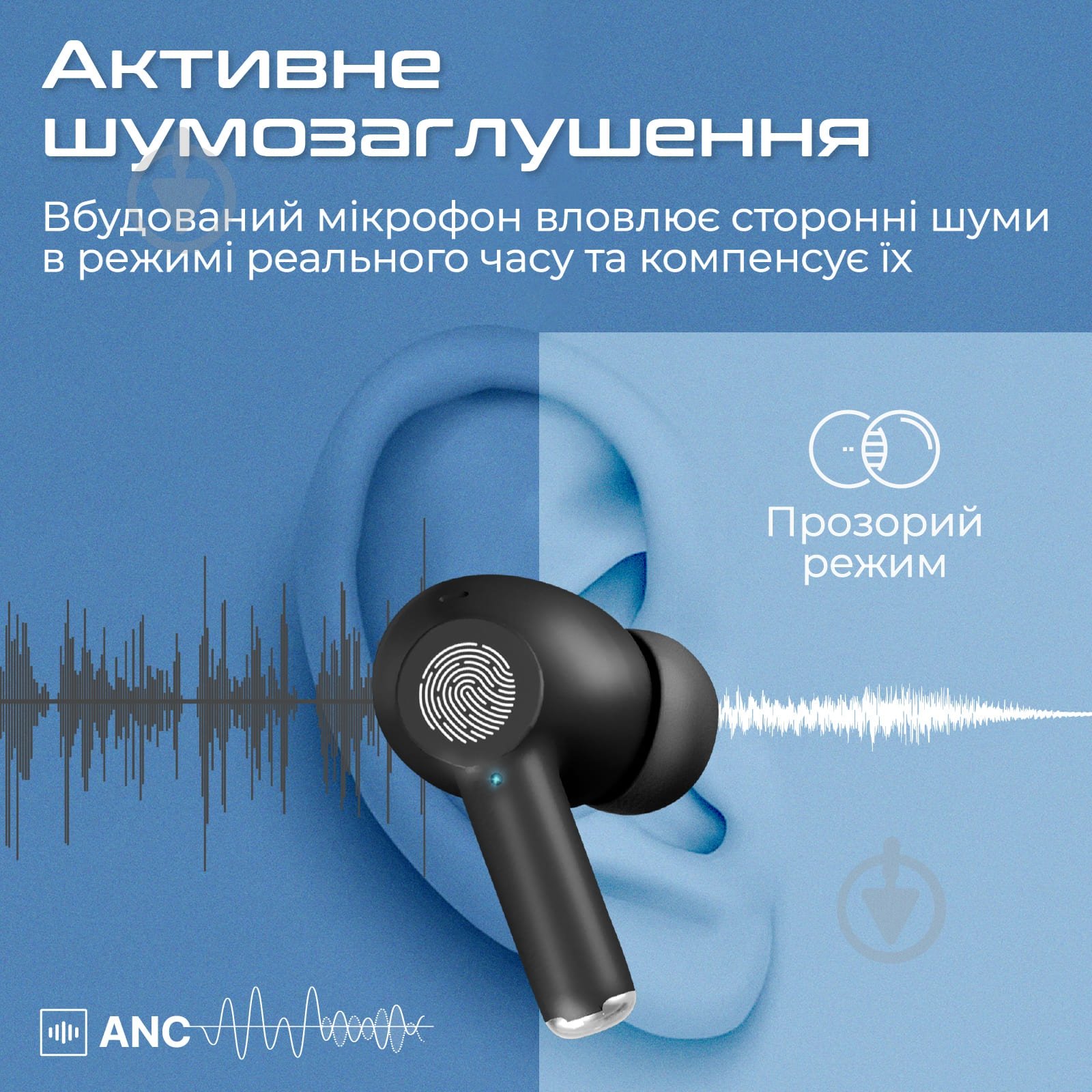 Навушники Promate ProPods black (propods.black) - фото 4