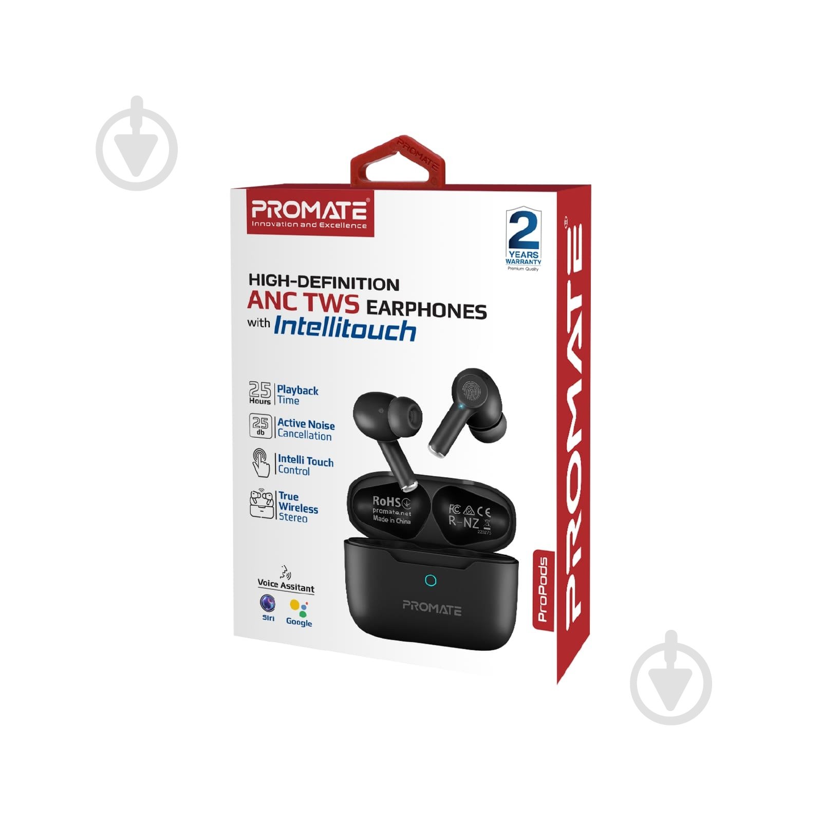 Навушники Promate ProPods black (propods.black) - фото 8