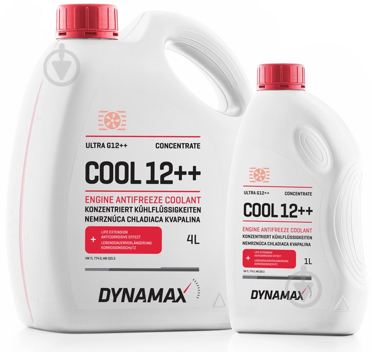 Антифриз DYNAMAX Cool Ultra G12 ++ G12++ концентрат 4 л червоний (60997) - фото 1 Антифриз DYNAMAX Cool Ultra G12 ++ G12++ концентрат 4 л червоний (60997) - фото 1
