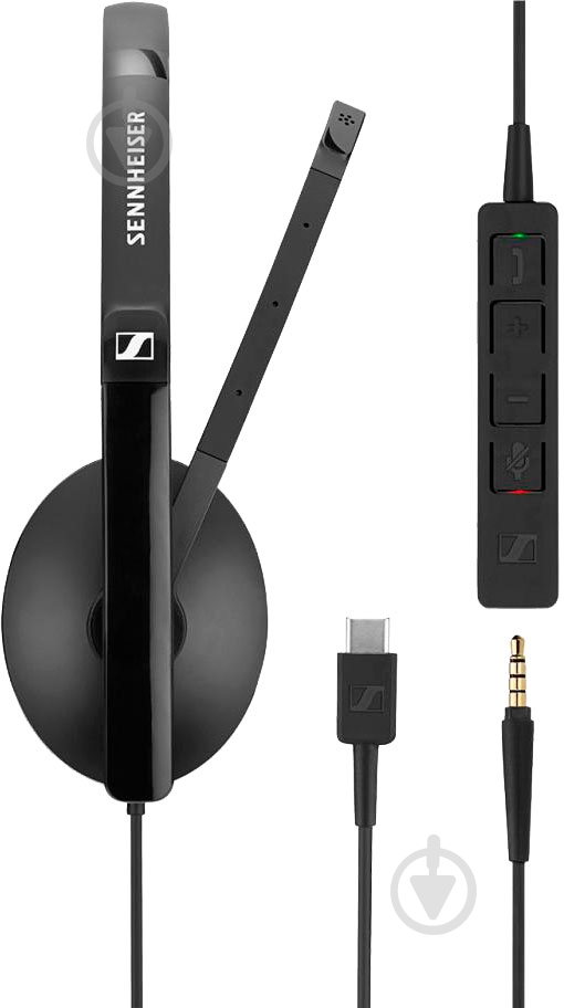 Гарнитура Sennheiser SC 135 USB-C black (508355) - фото 2