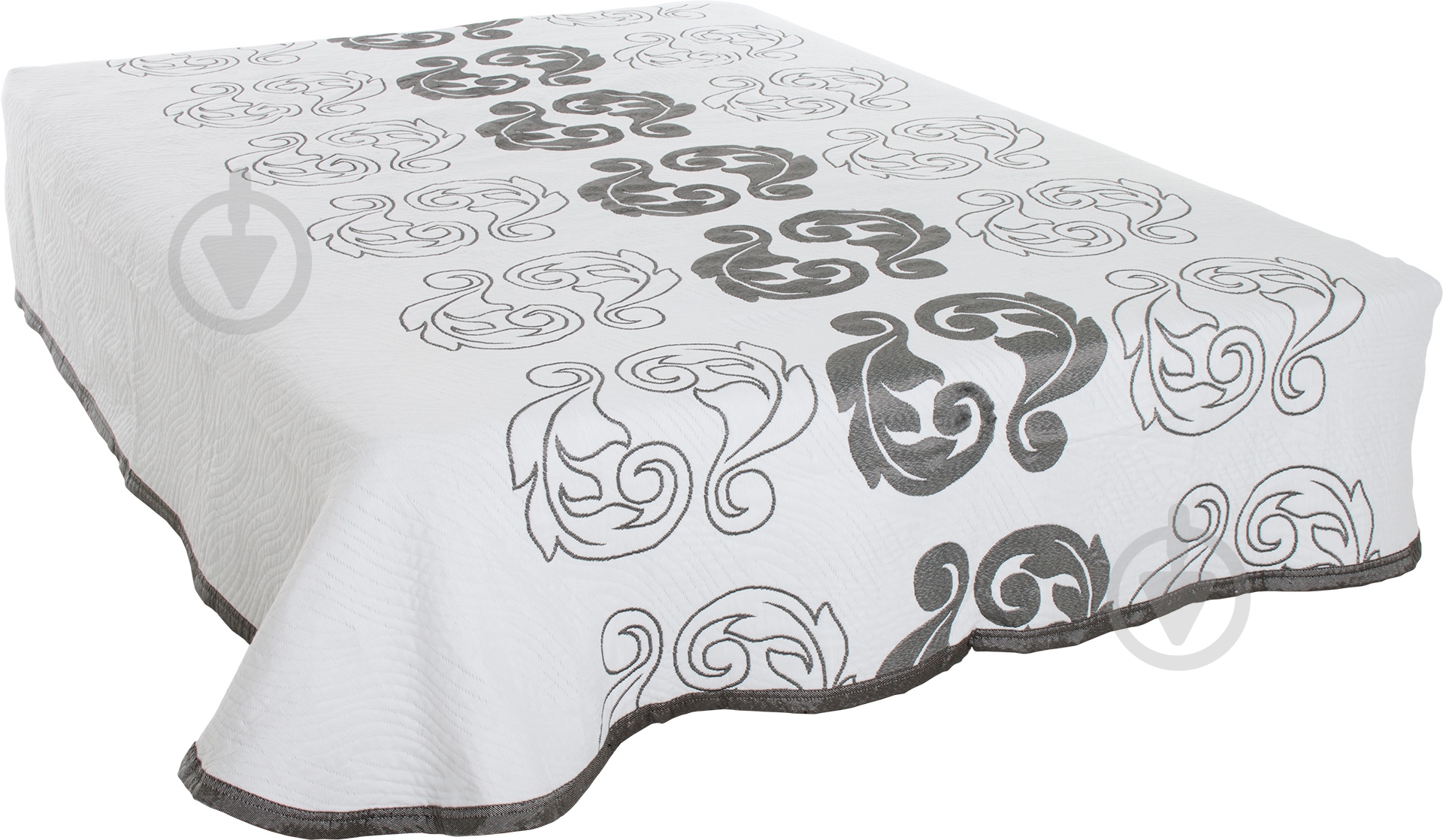 Покривало Loretto 230x270 см La Nuit світло-сірий із принтом - фото 1