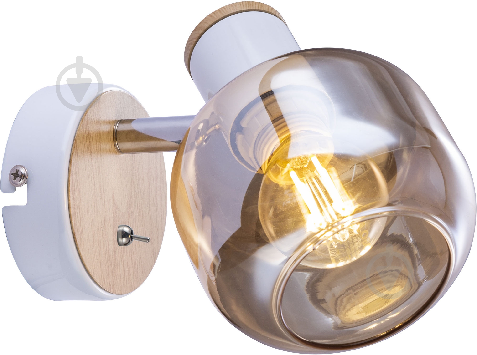 Спот Accento lighting 1x40 Вт E14 бурштиновий ALIN-Scandinavia-1 - фото 1