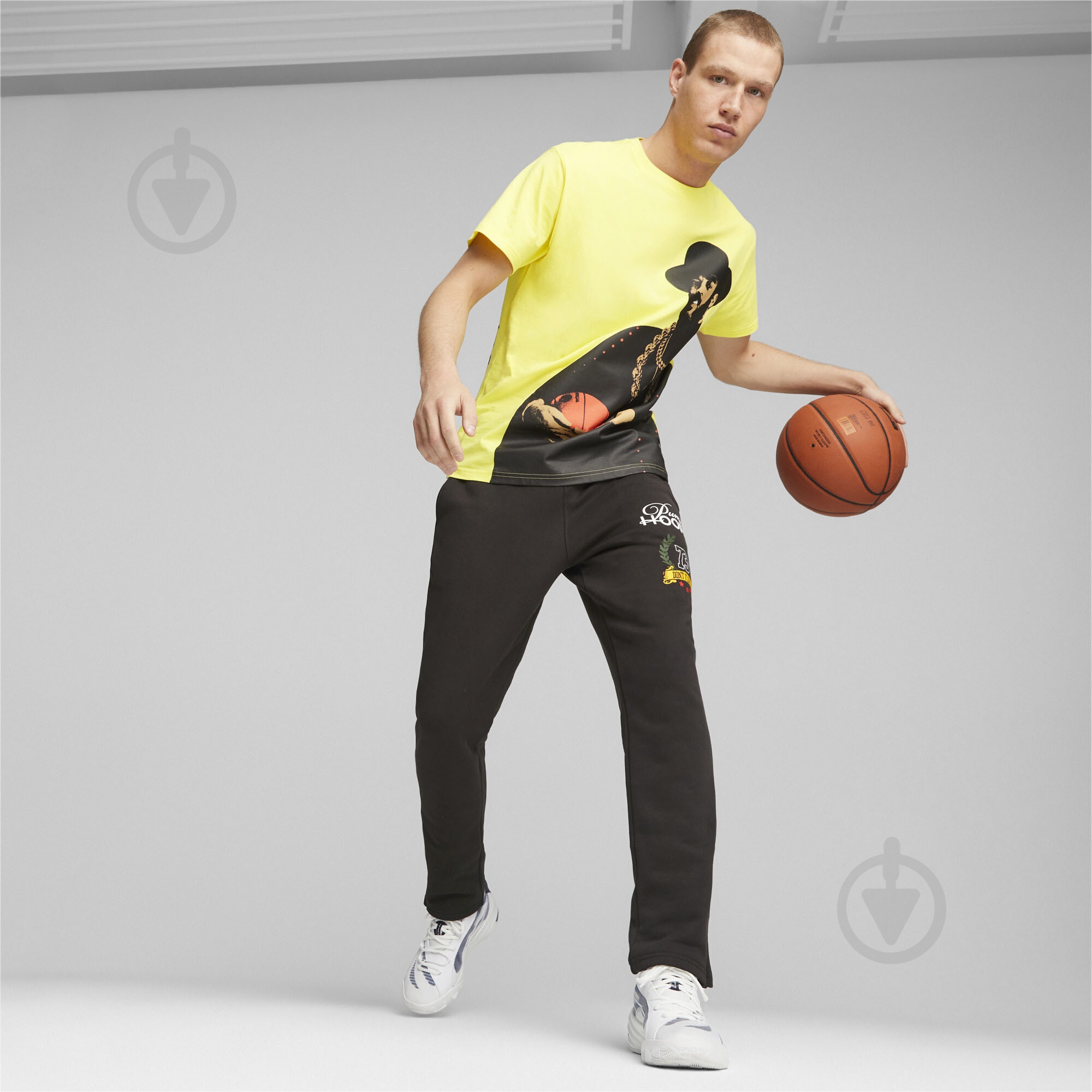 Футболка Puma FRANCHISE Q4 GRAPHIC TEE 4 62202901 р.S желтый - фото 4