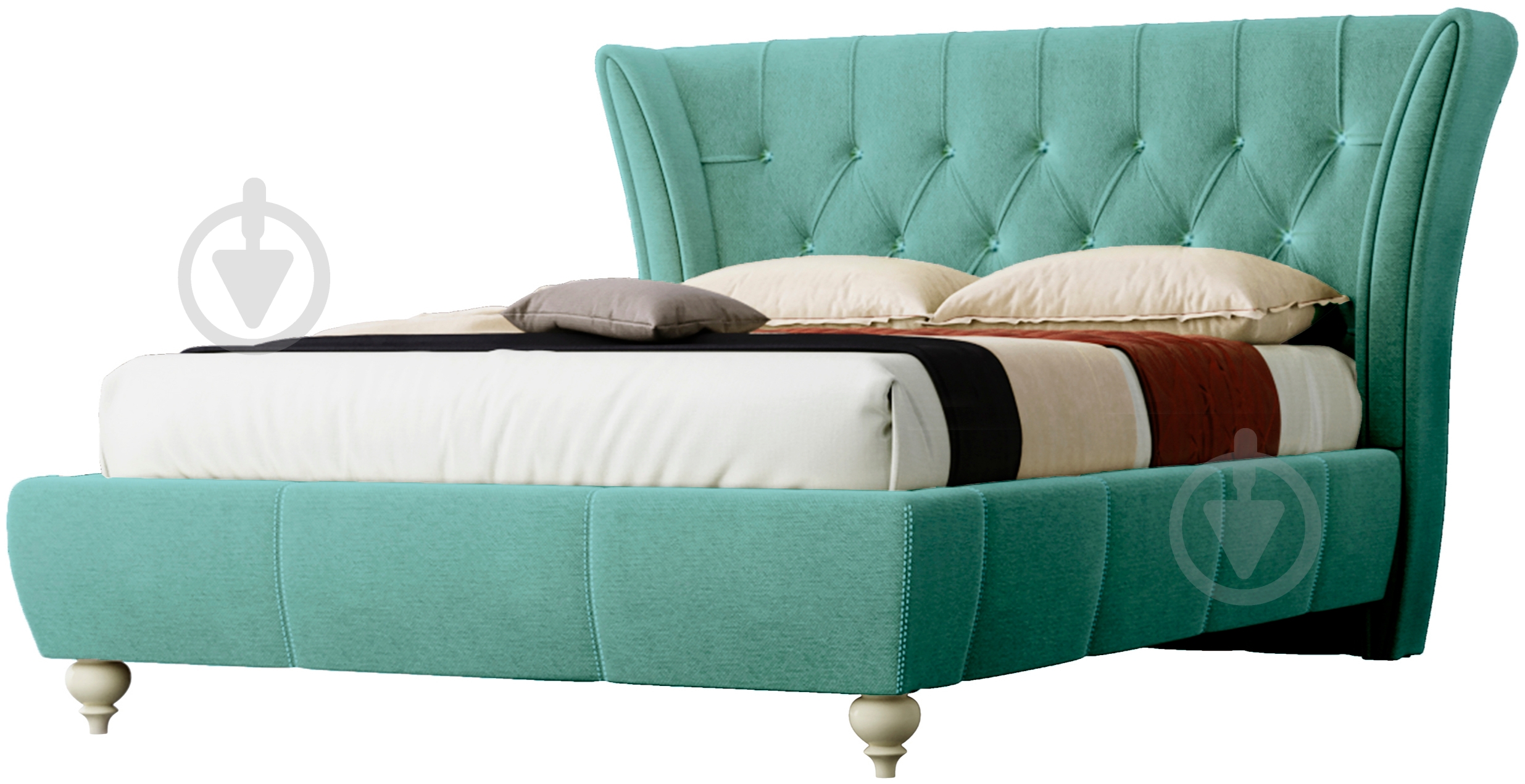 Кровать Green Sofa Эмма Флорида Aqua 120x200 см - фото 1 Кровать Green Sofa Эмма Флорида Aqua 120x200 см - фото 1