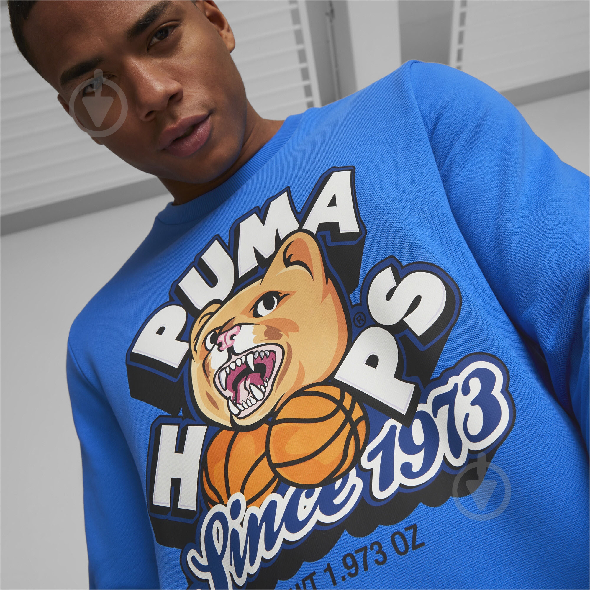 Свитшот Puma DYLAN CREW 62205501 р.XL синий - фото 5