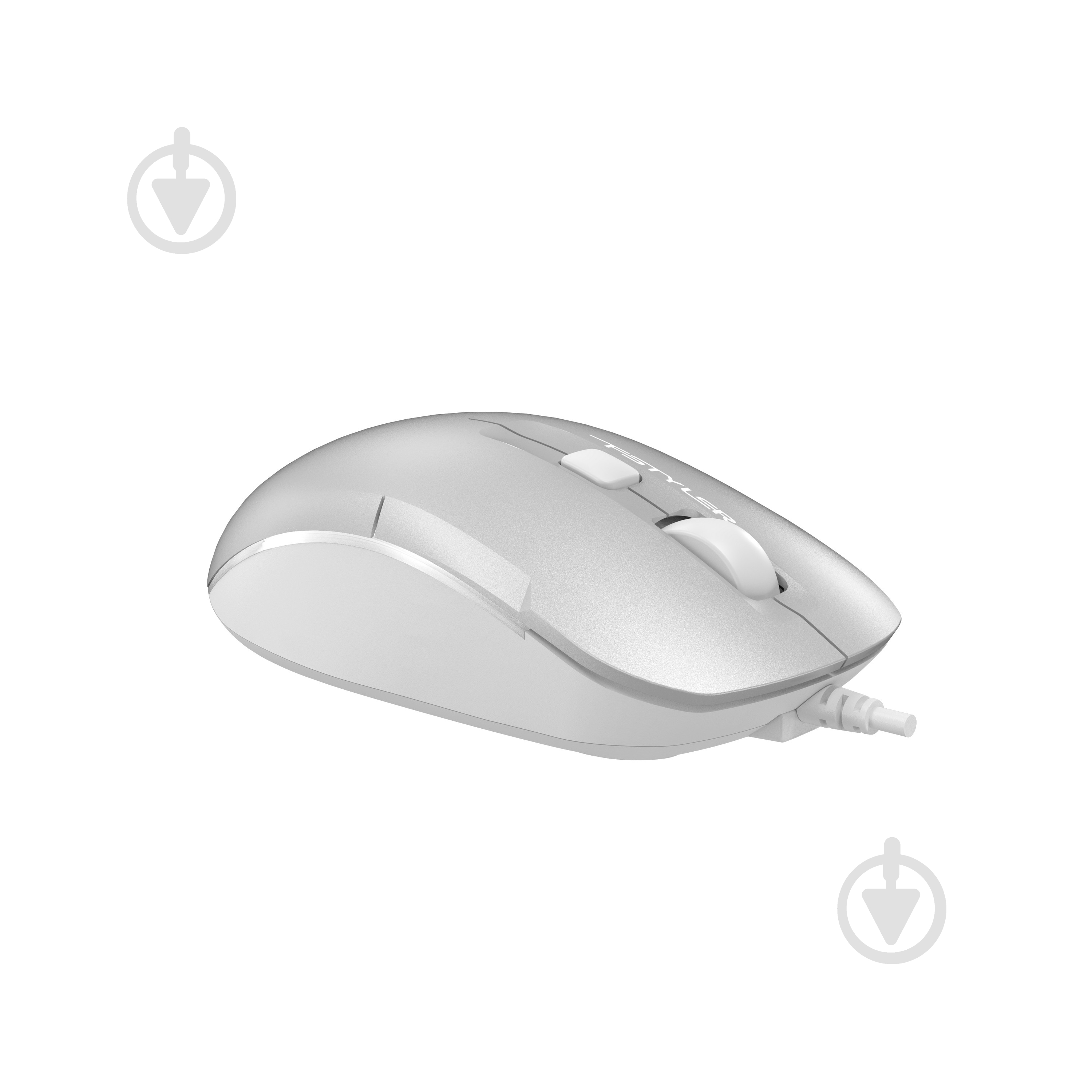 Мышка A4Tech белая подсветка, USB, 1600 dpi grey (FM26) - фото 3