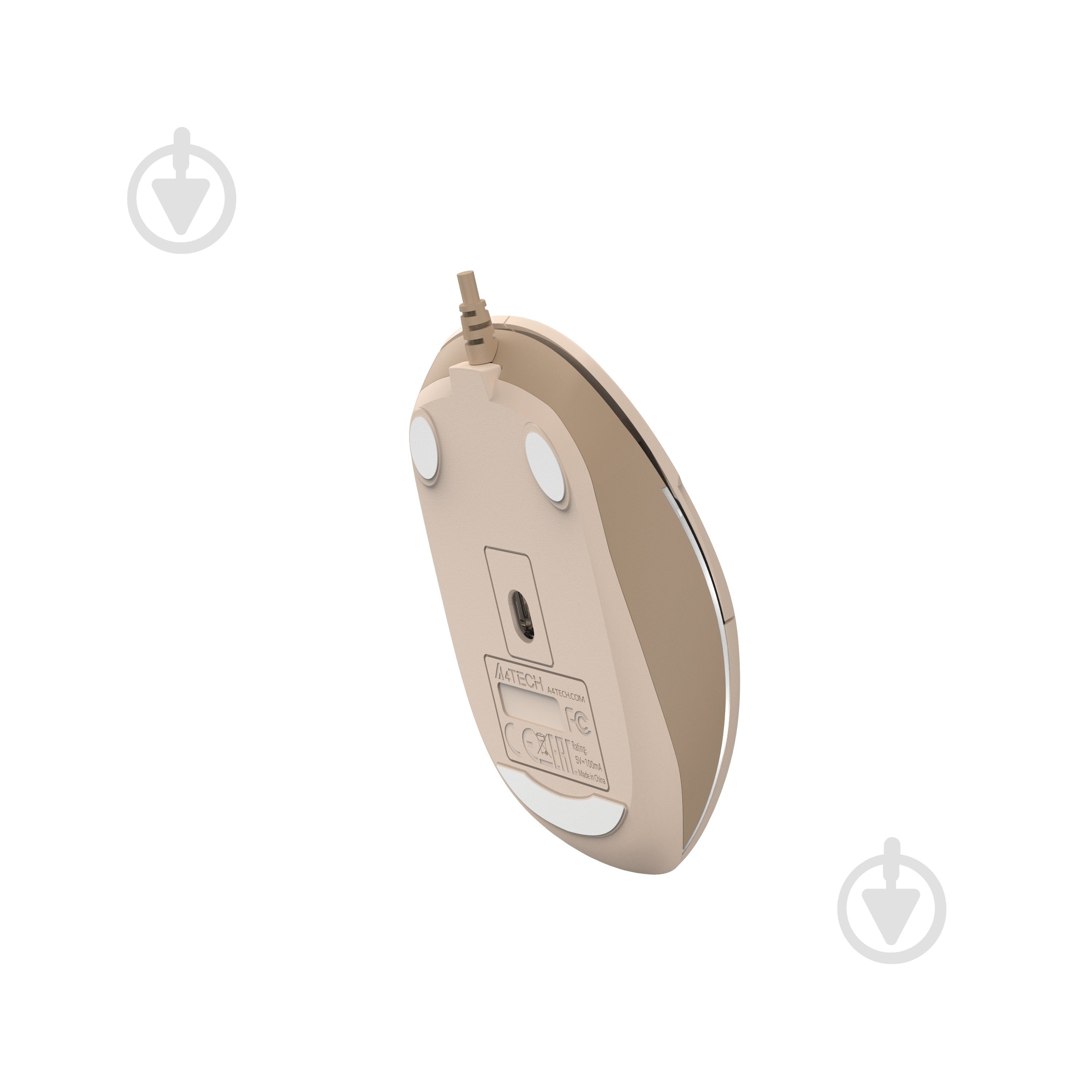 Мишка A4Tech біле підсвічування, USB, 1600 dpi beige (FM26) - фото 7