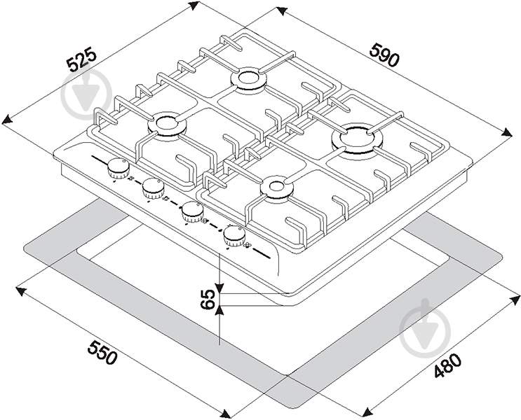 Варильна поверхня газова Minola MGM 61424 I - фото 5 Варильна поверхня газова Minola MGM 61424 I - фото 5
