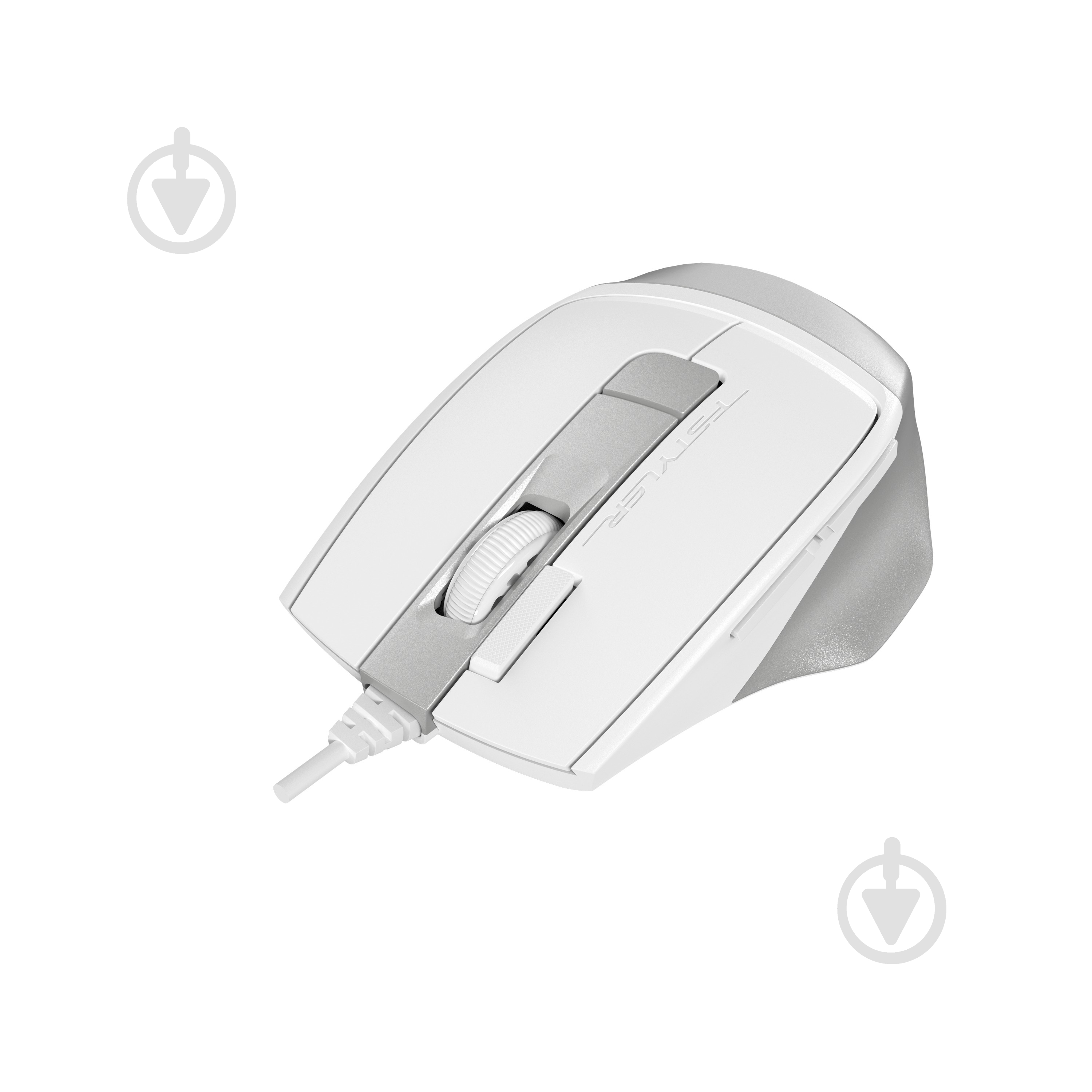 Мишка A4Tech безшумна, USB, 2400 dpi white/grey (FM45S Air) - фото 2