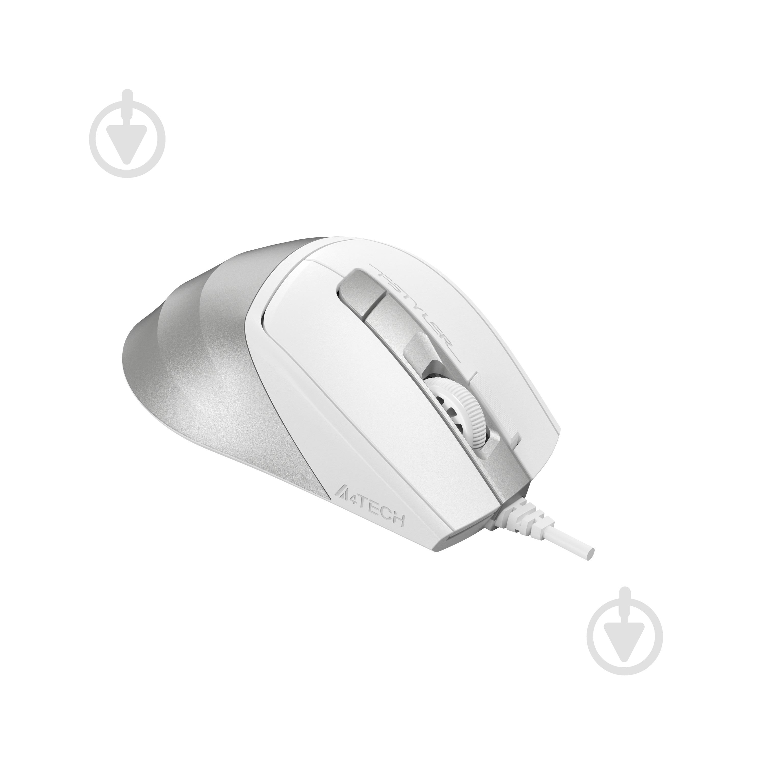 Мишка A4Tech безшумна, USB, 2400 dpi white/grey (FM45S Air) - фото 3