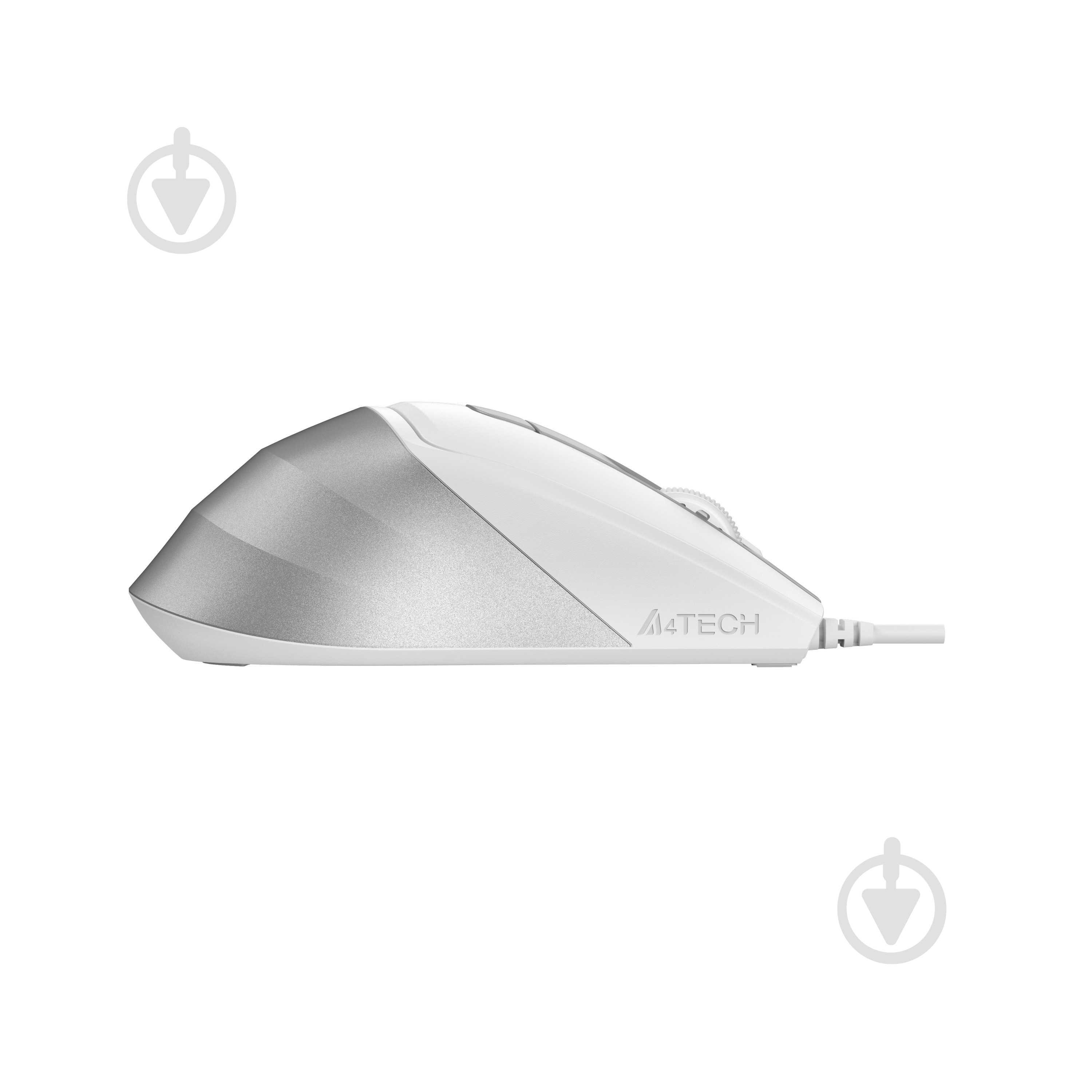 Мишка A4Tech безшумна, USB, 2400 dpi white/grey (FM45S Air) - фото 4