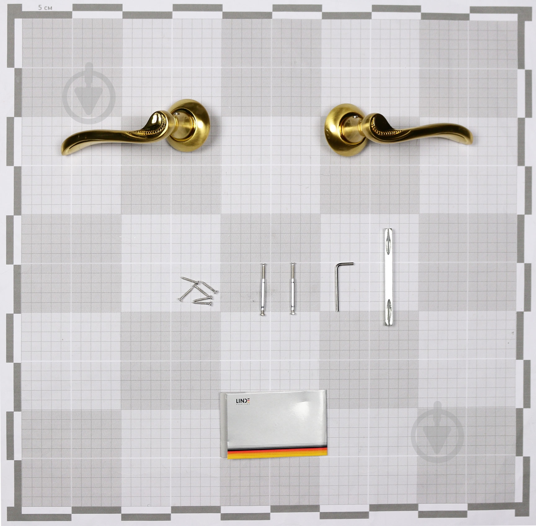 Ручка на розетке Linde А-2009 PB полированная латунь - фото 4 Ручка на розетке Linde А-2009 PB полированная латунь - фото 4