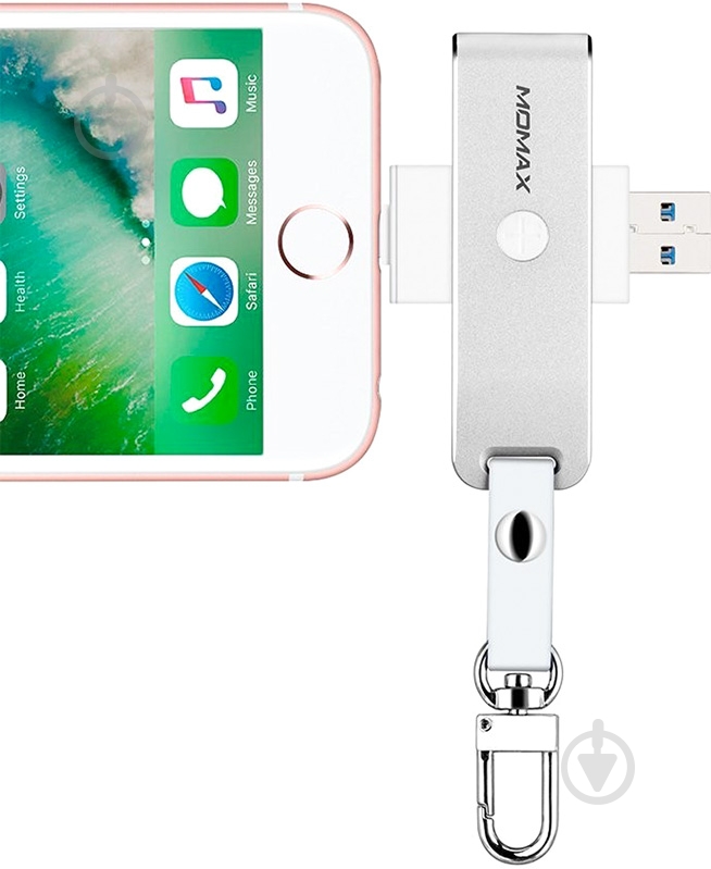 Кардридер MOMAX Elite lightning card reader (CL1S) silver - фото 3