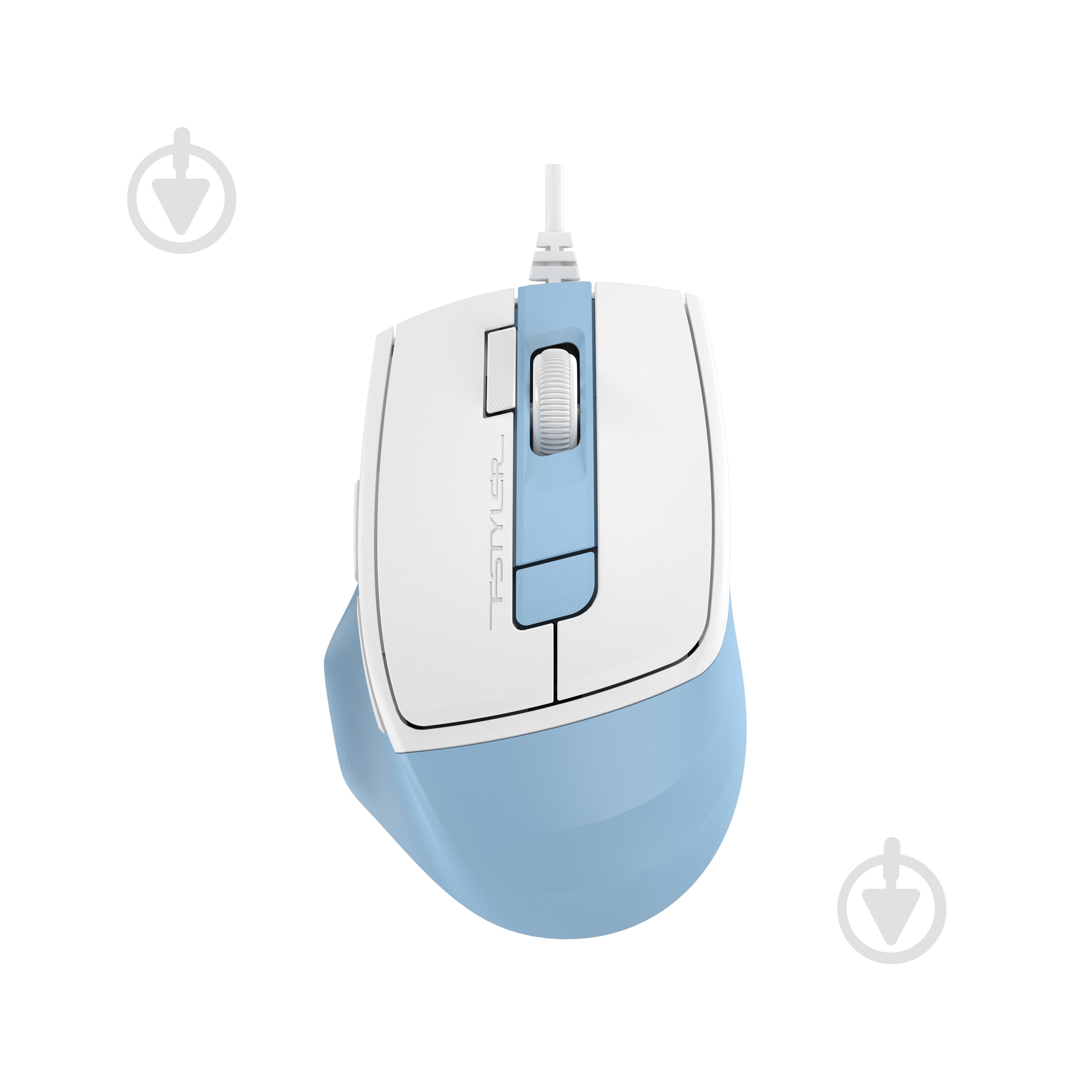 Мышка A4Tech бесшумная, USB, 2400 dpi white/blue (FM45S Air) - фото 1 Мышка A4Tech бесшумная, USB, 2400 dpi white/blue (FM45S Air) - фото 1