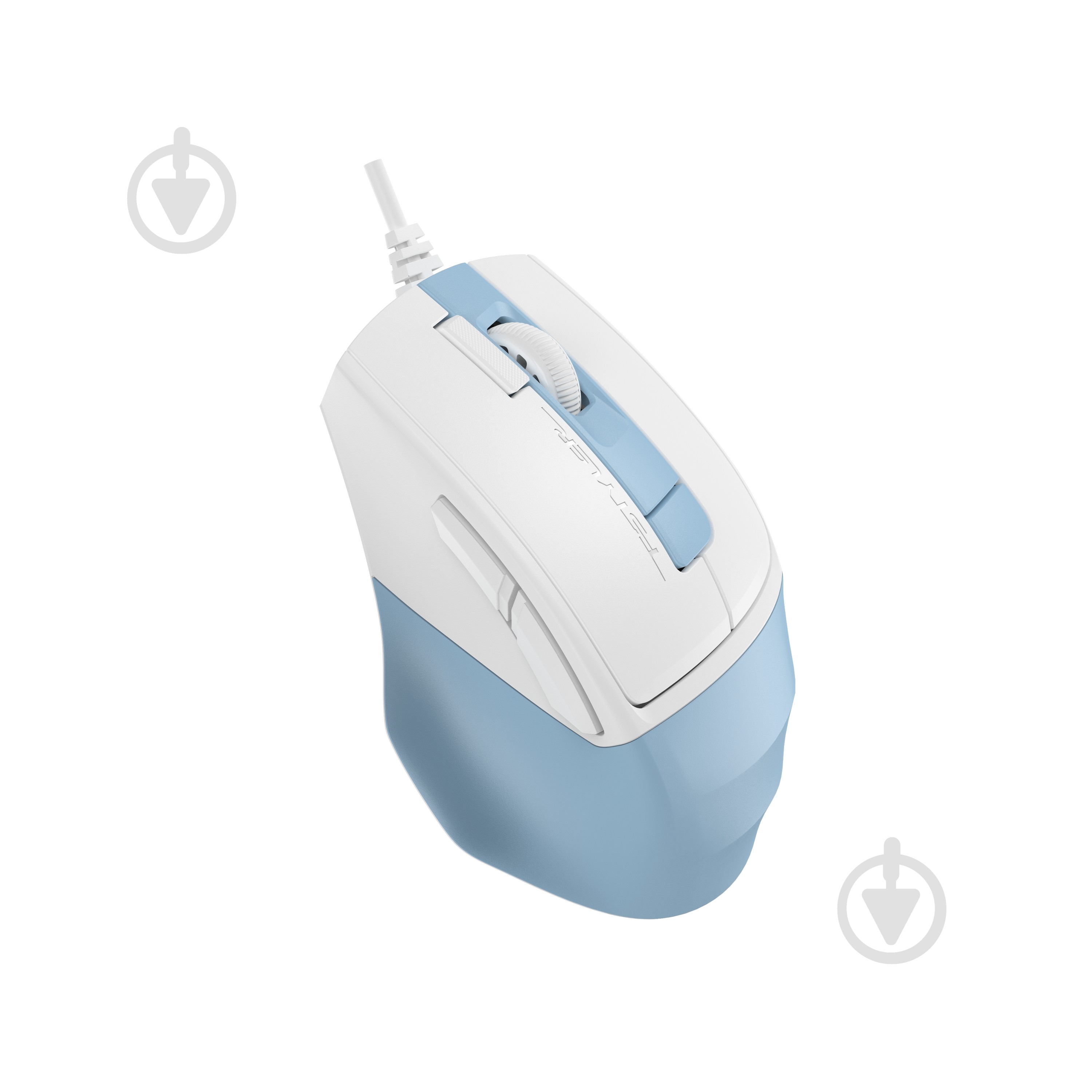 Мышка A4Tech бесшумная, USB, 2400 dpi white/blue (FM45S Air) - фото 2 Мышка A4Tech бесшумная, USB, 2400 dpi white/blue (FM45S Air) - фото 2